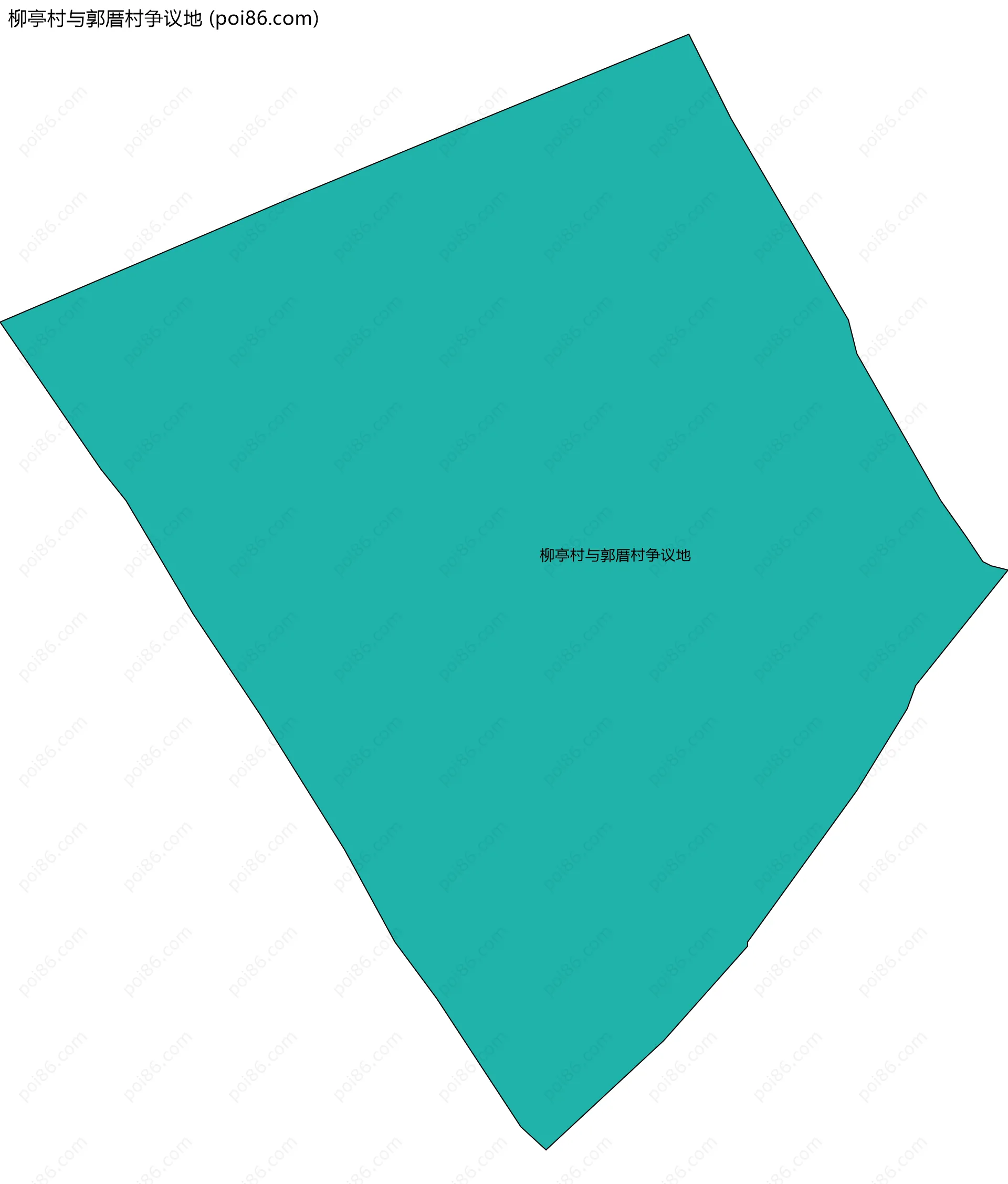 柳亭村与郭厝村争议地边界地图