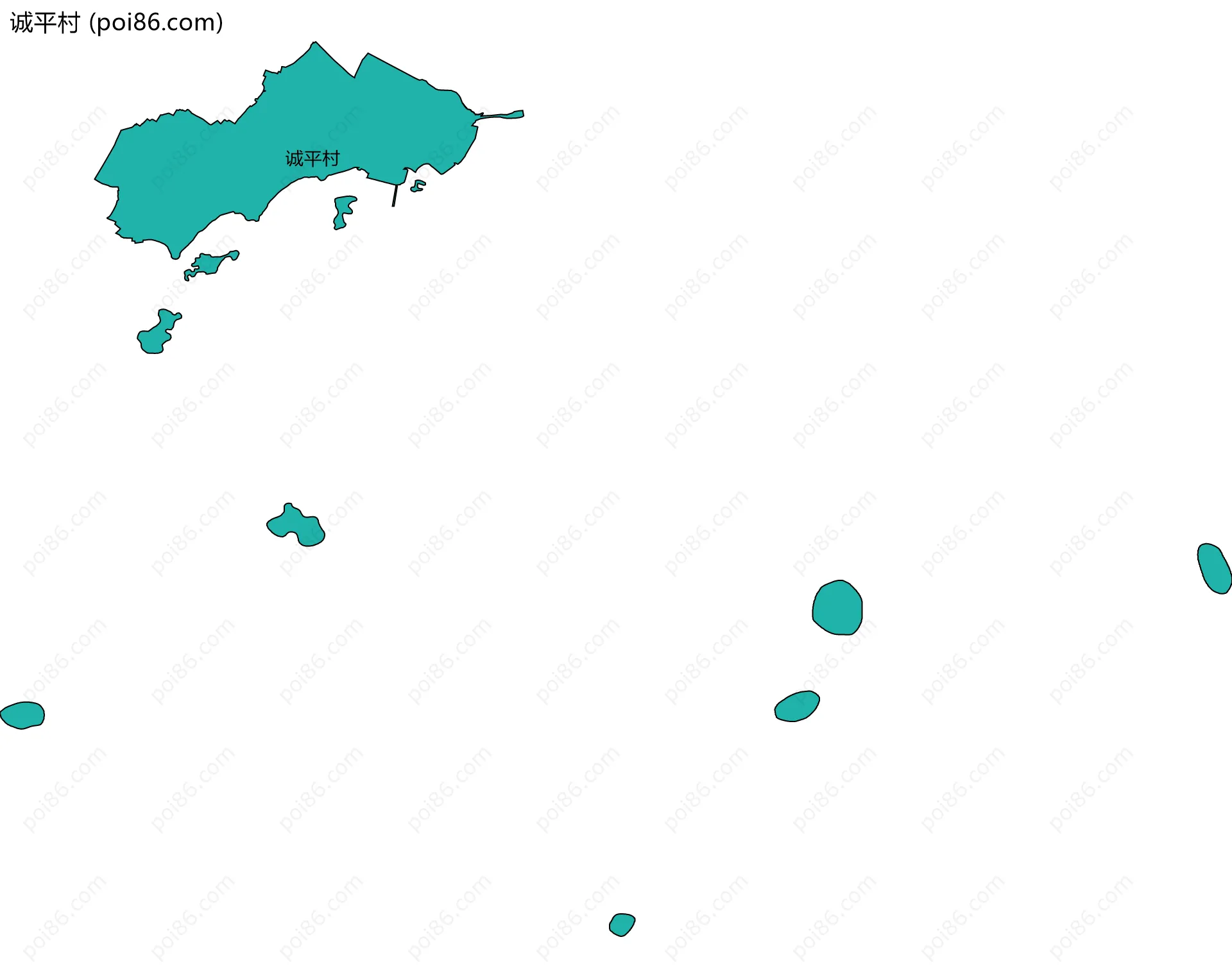 诚平村边界地图