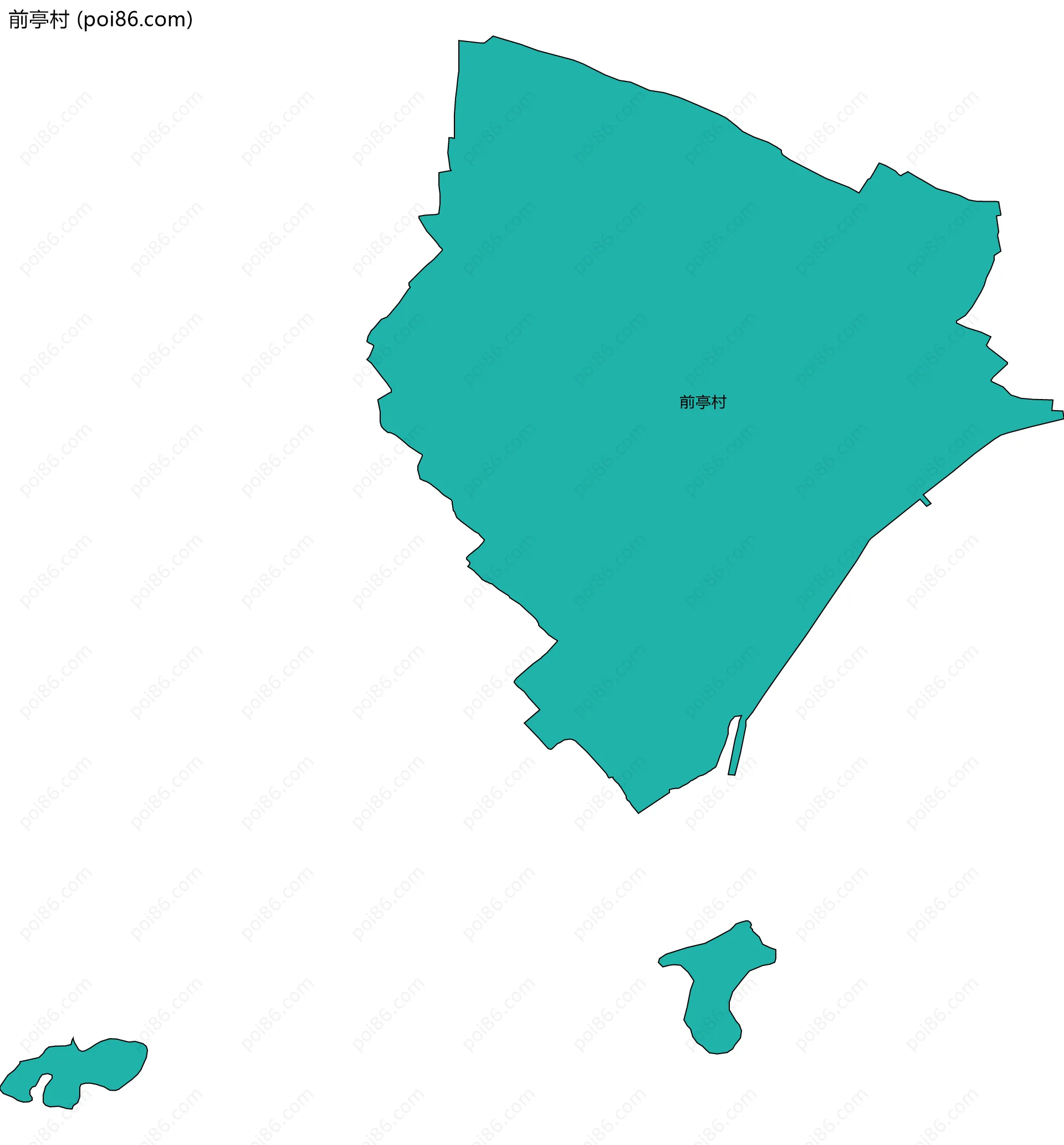 前亭村边界地图