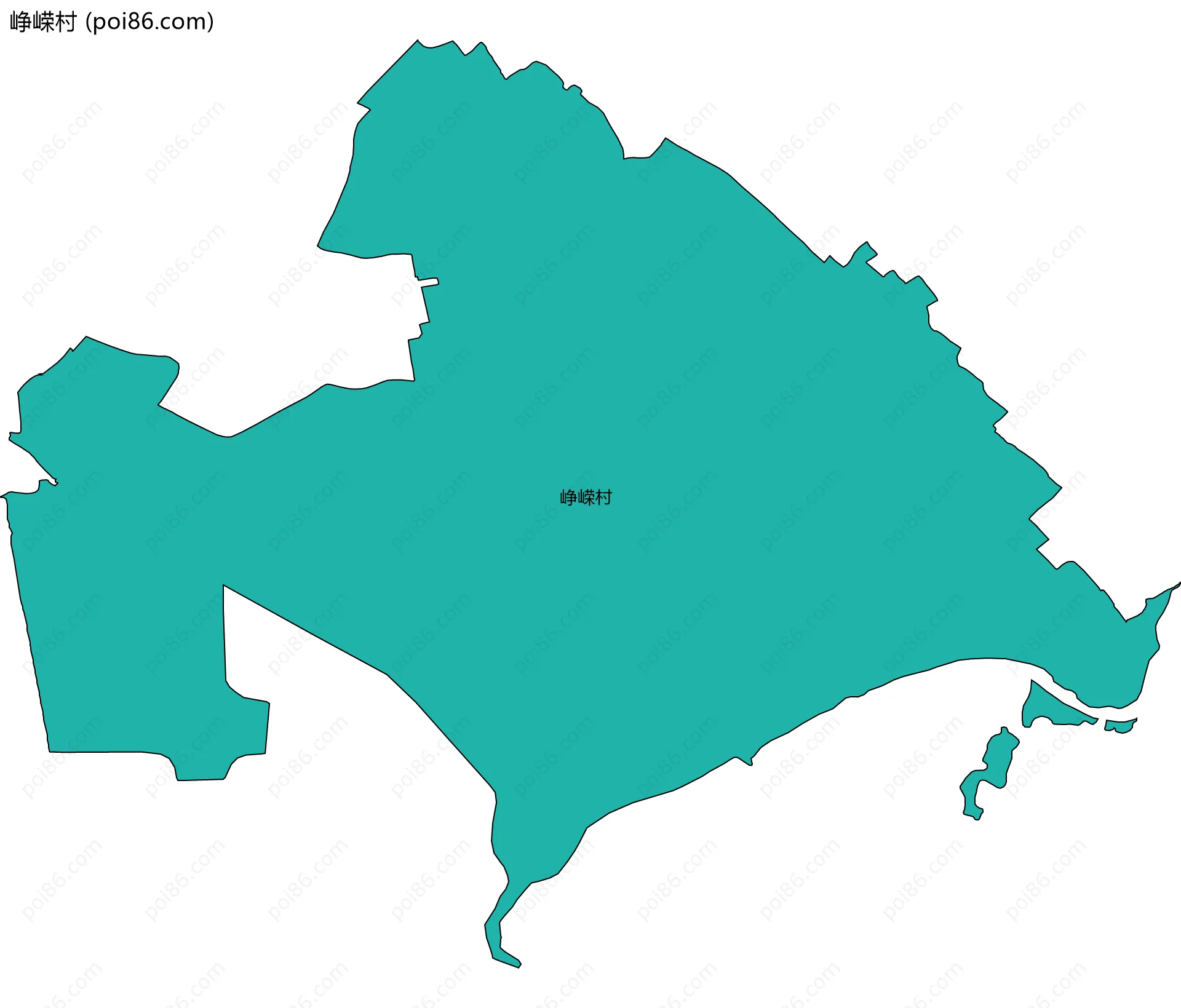 峥嵘村边界地图