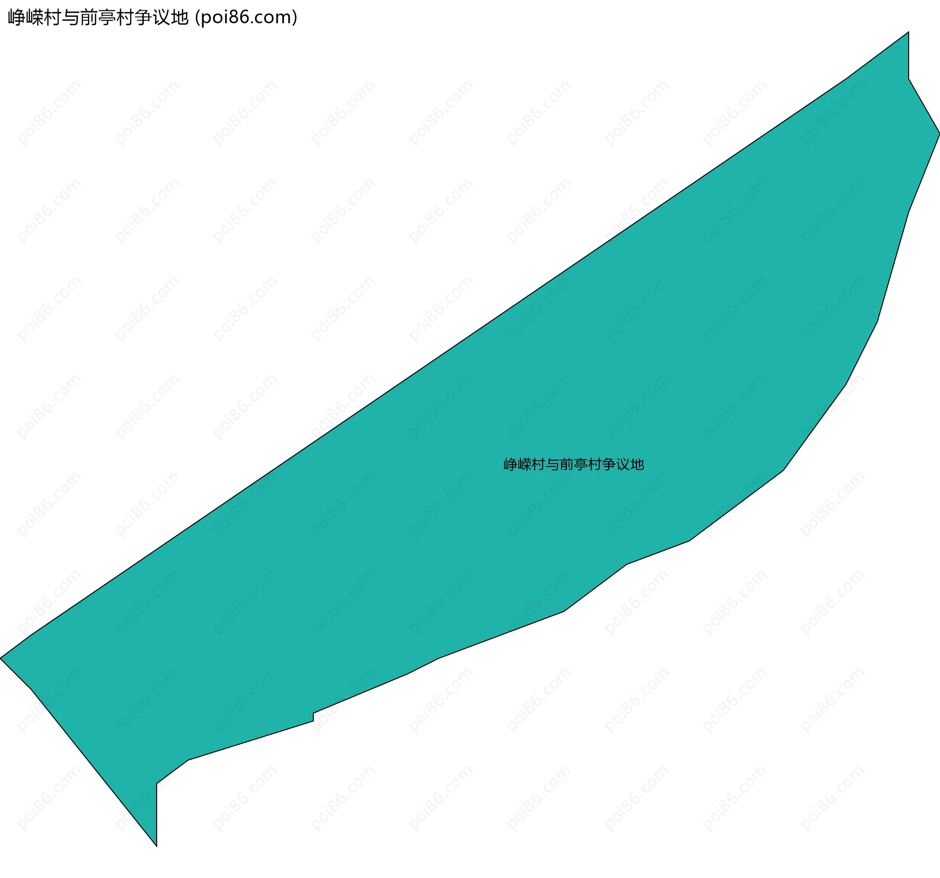 峥嵘村与前亭村争议地边界地图