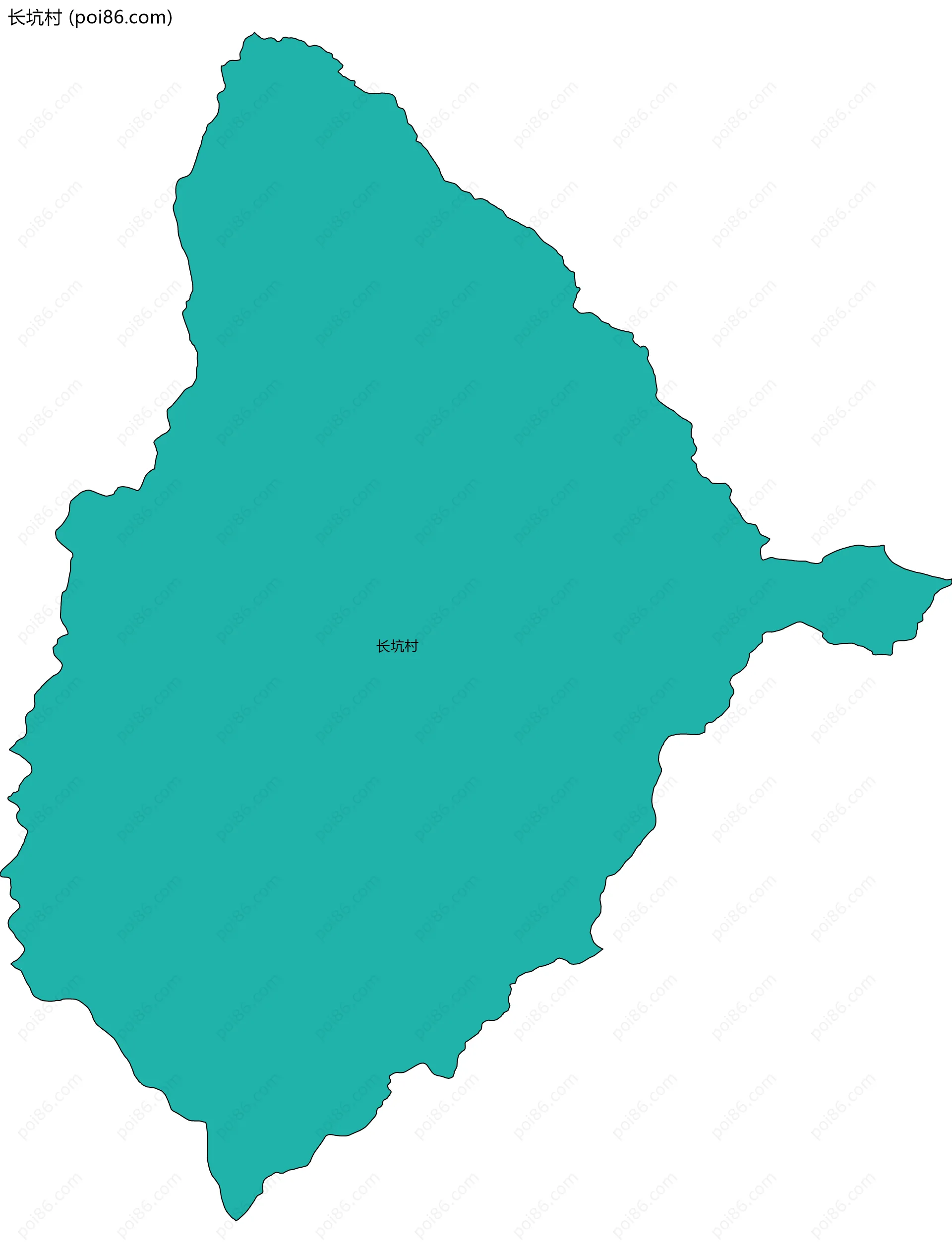 长坑村边界地图