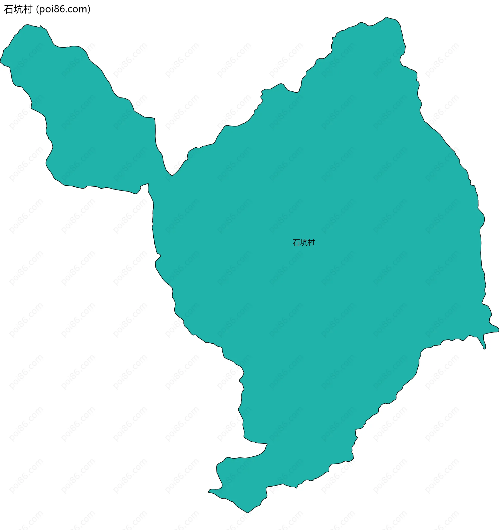 石坑村边界地图