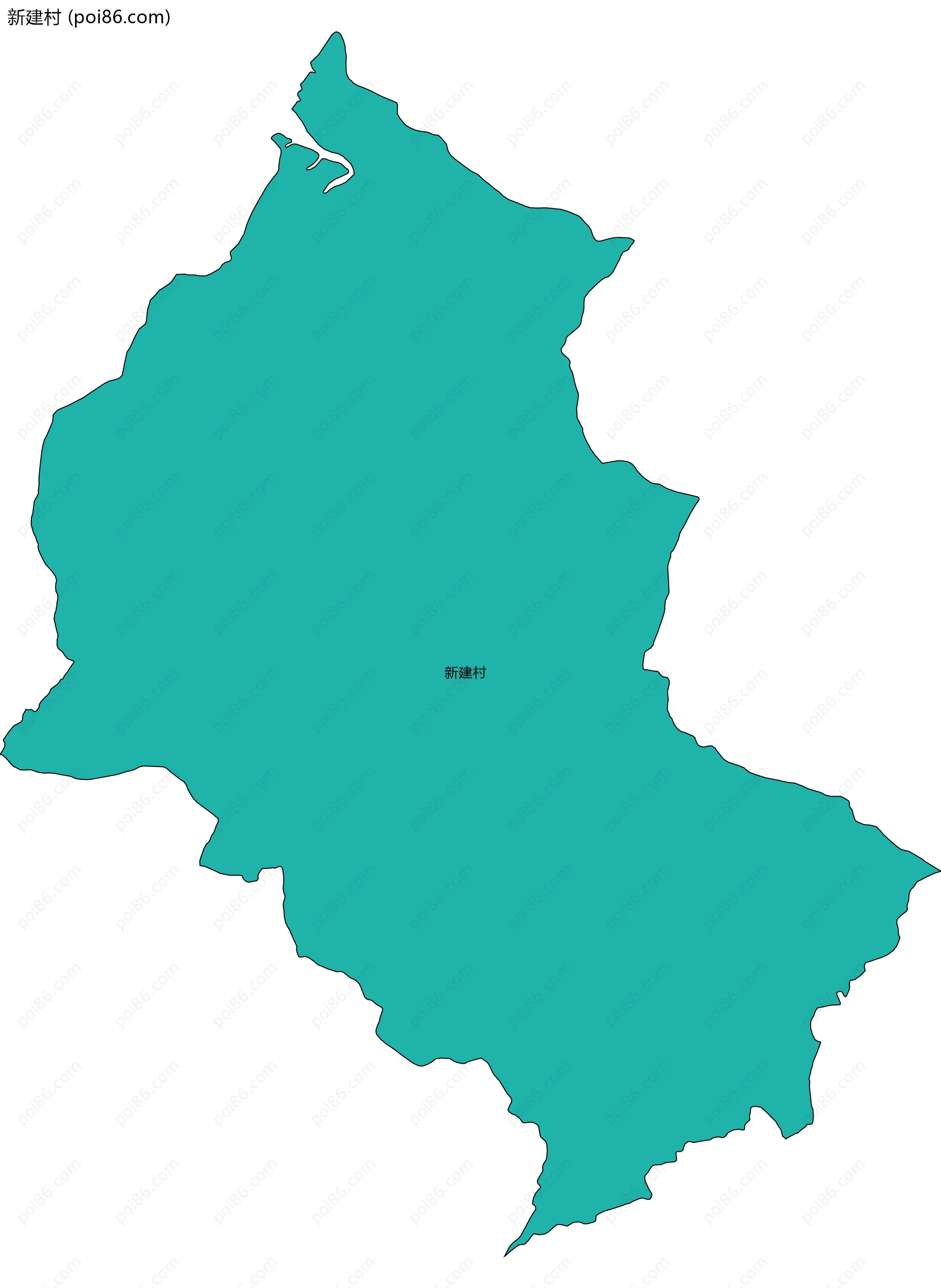 新建村边界地图