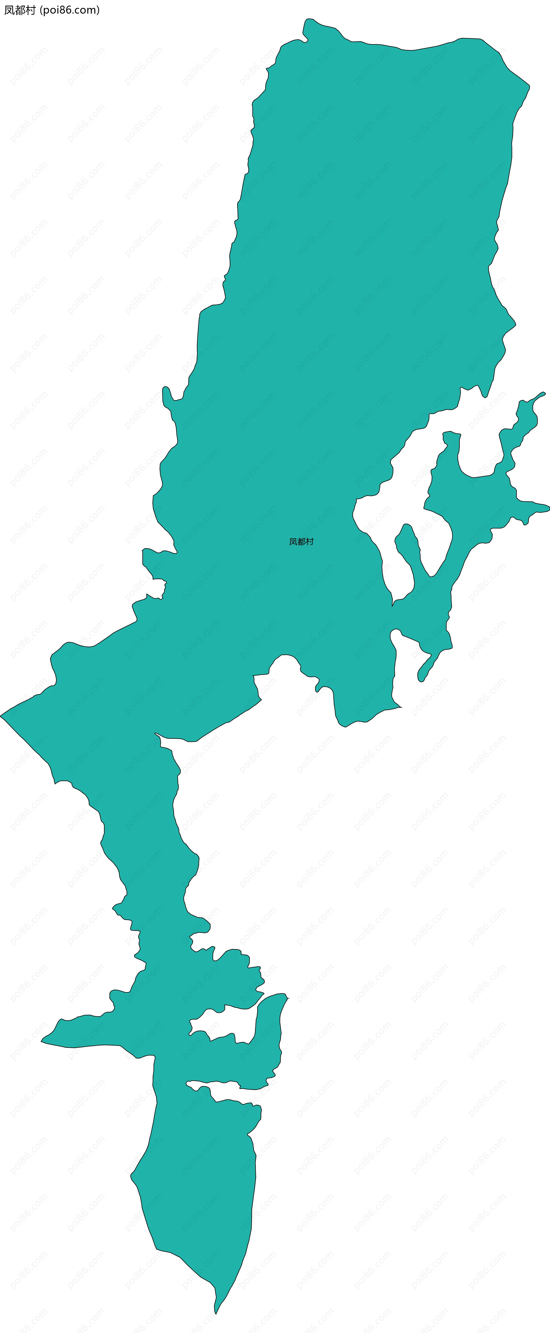 凤都村边界地图