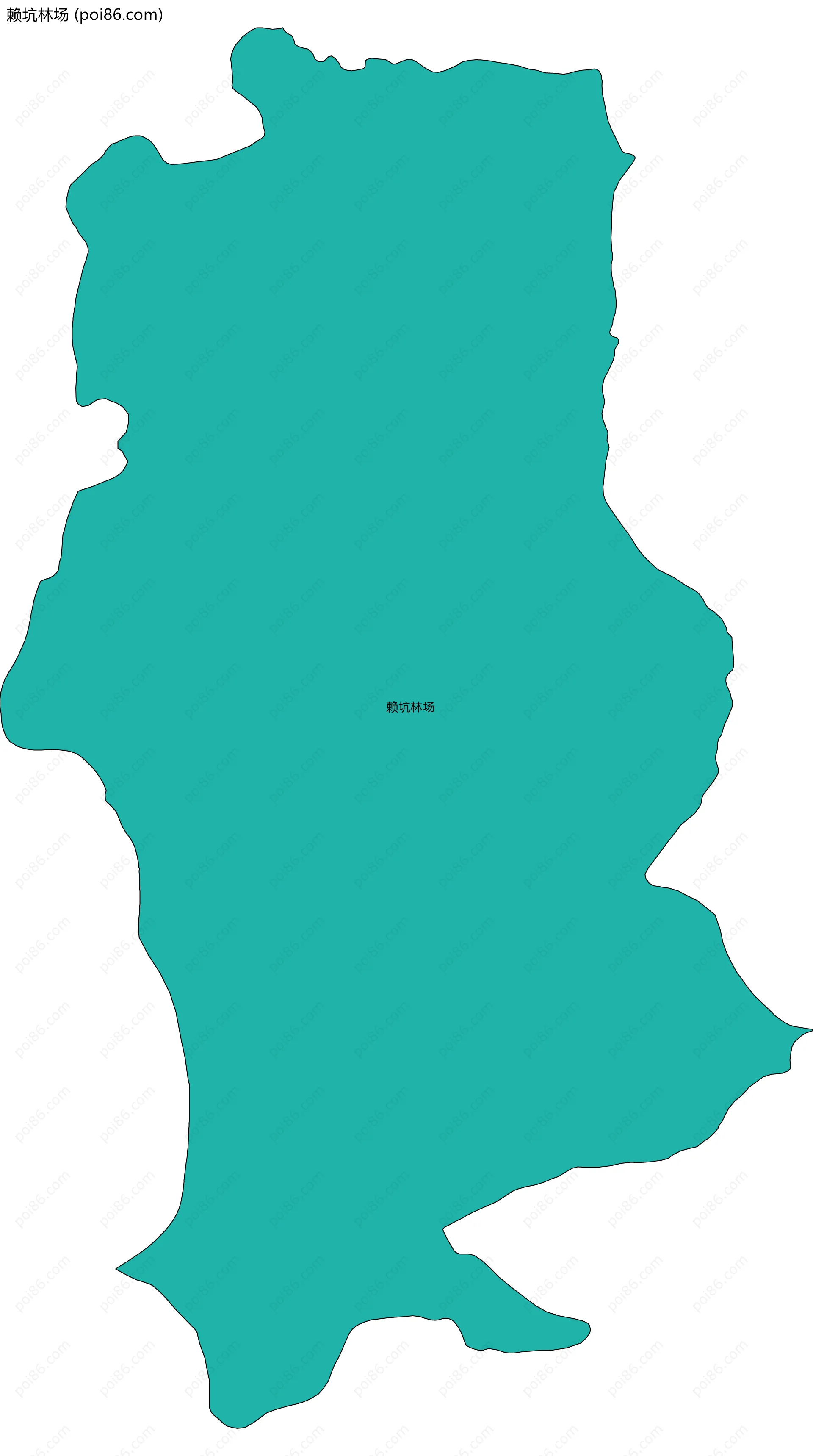 赖坑林场边界地图