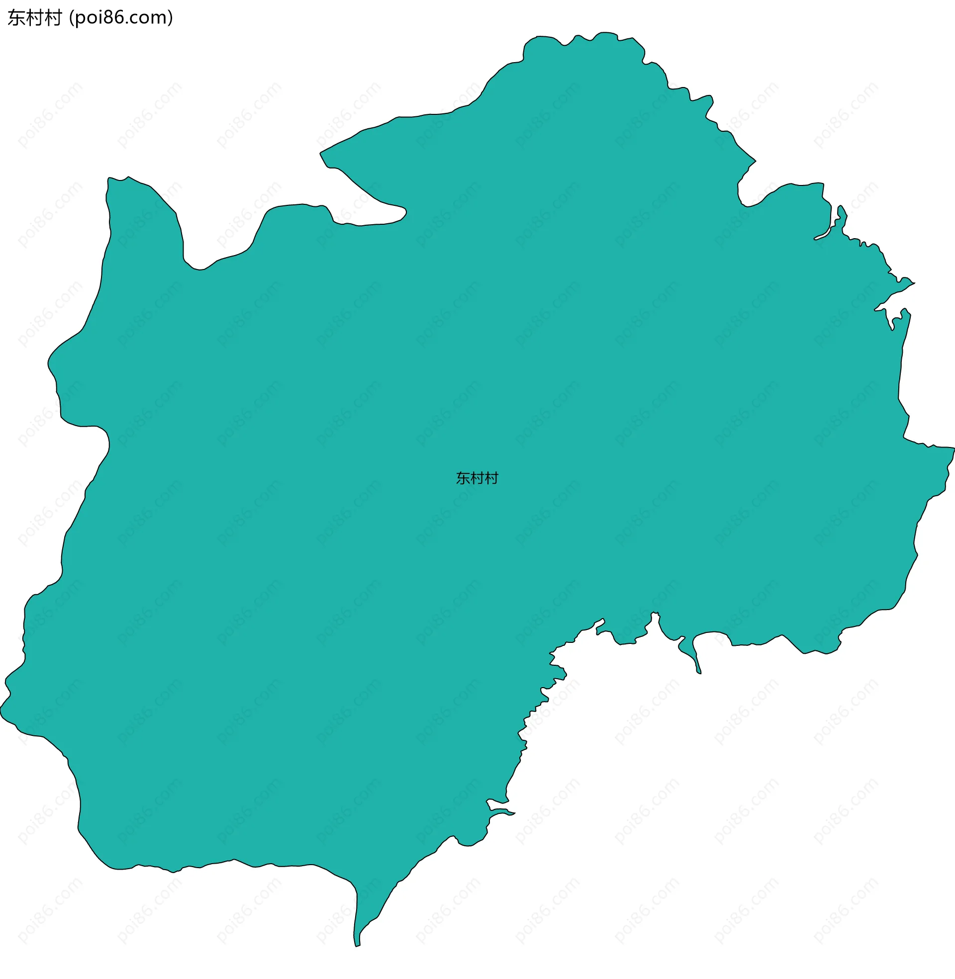 东村村边界地图