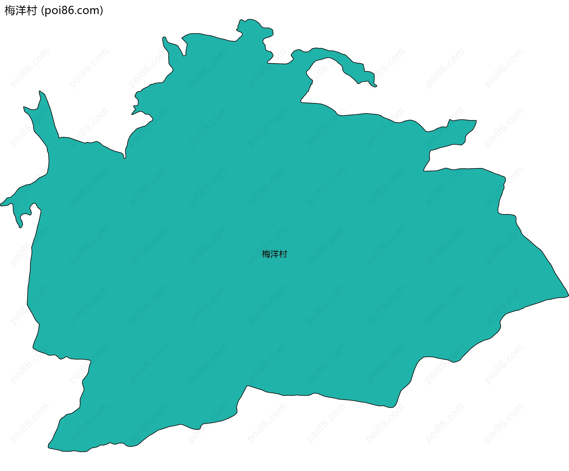 梅洋村边界地图