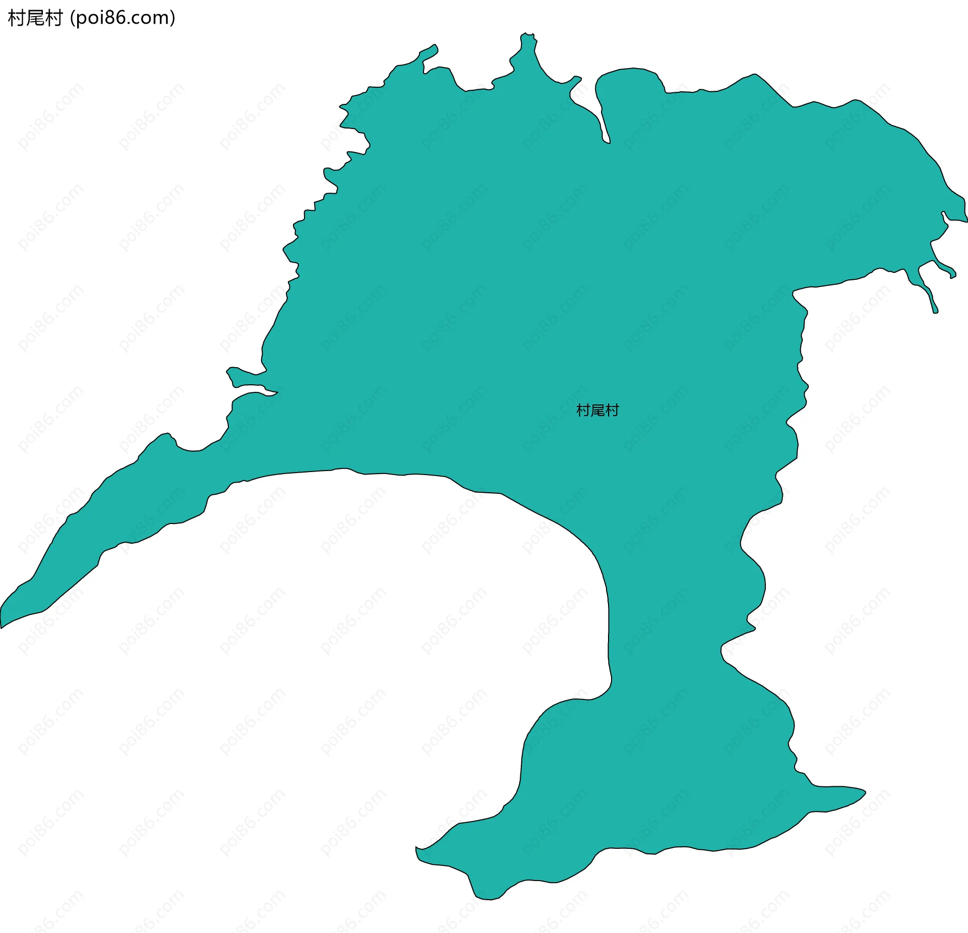 村尾村边界地图