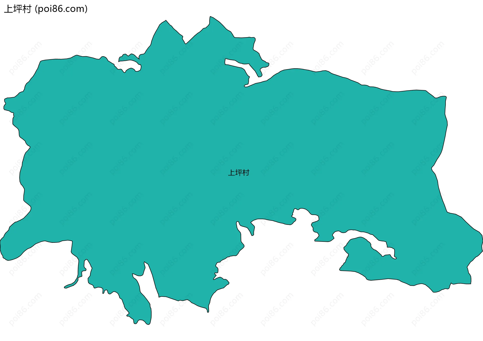 上坪村边界地图