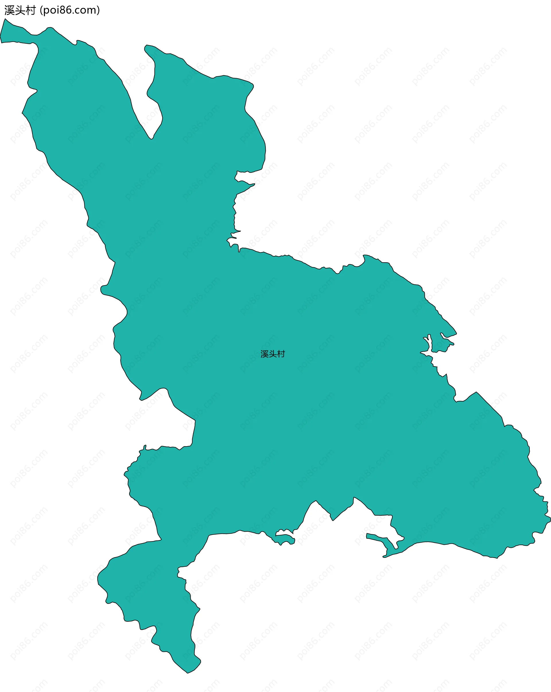 溪头村边界地图