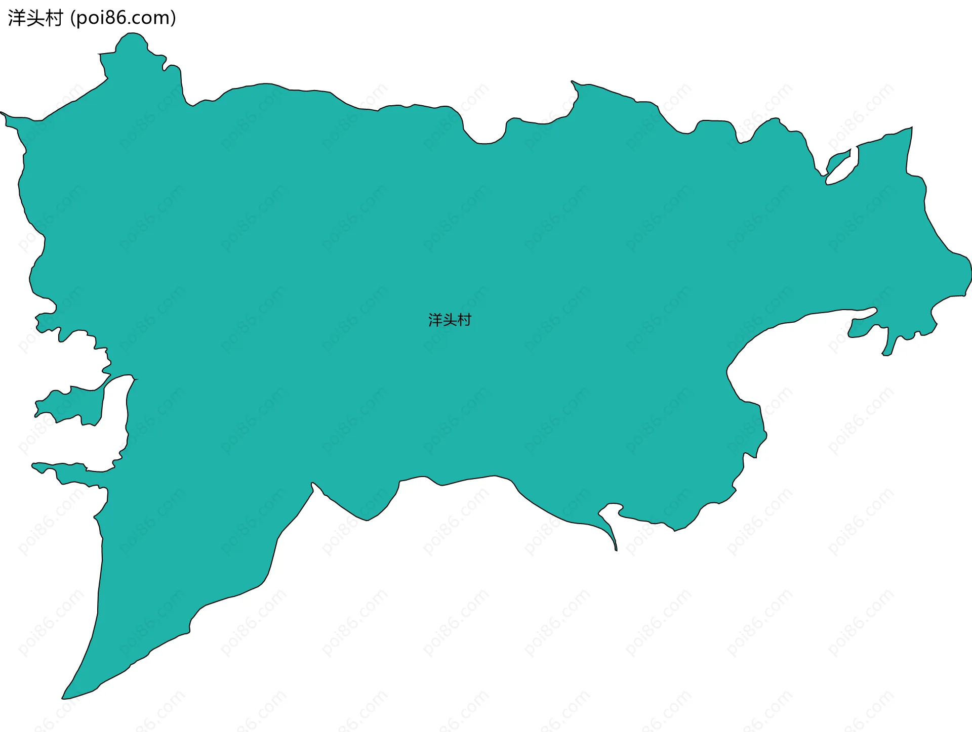 洋头村边界地图
