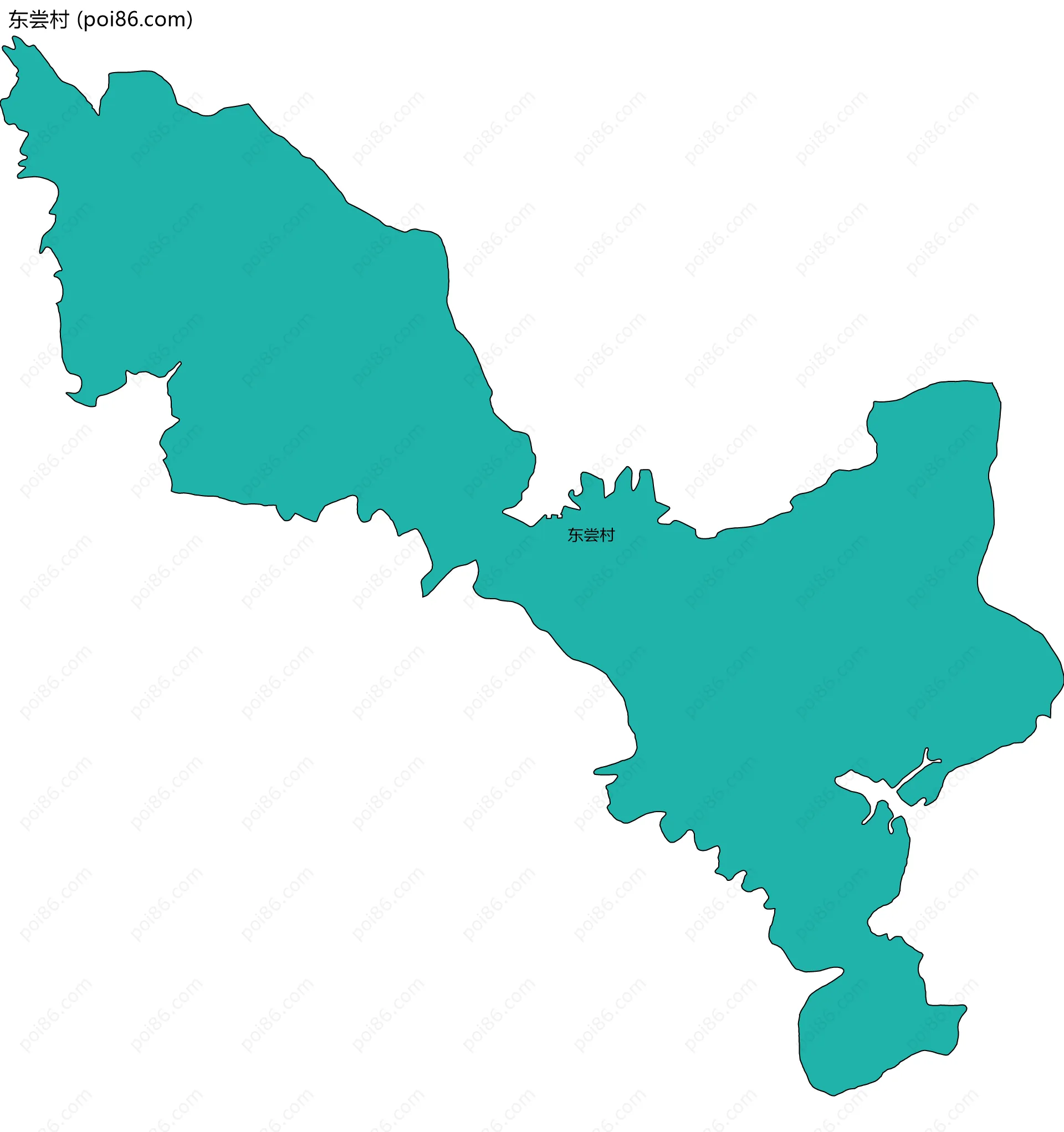 东尝村边界地图