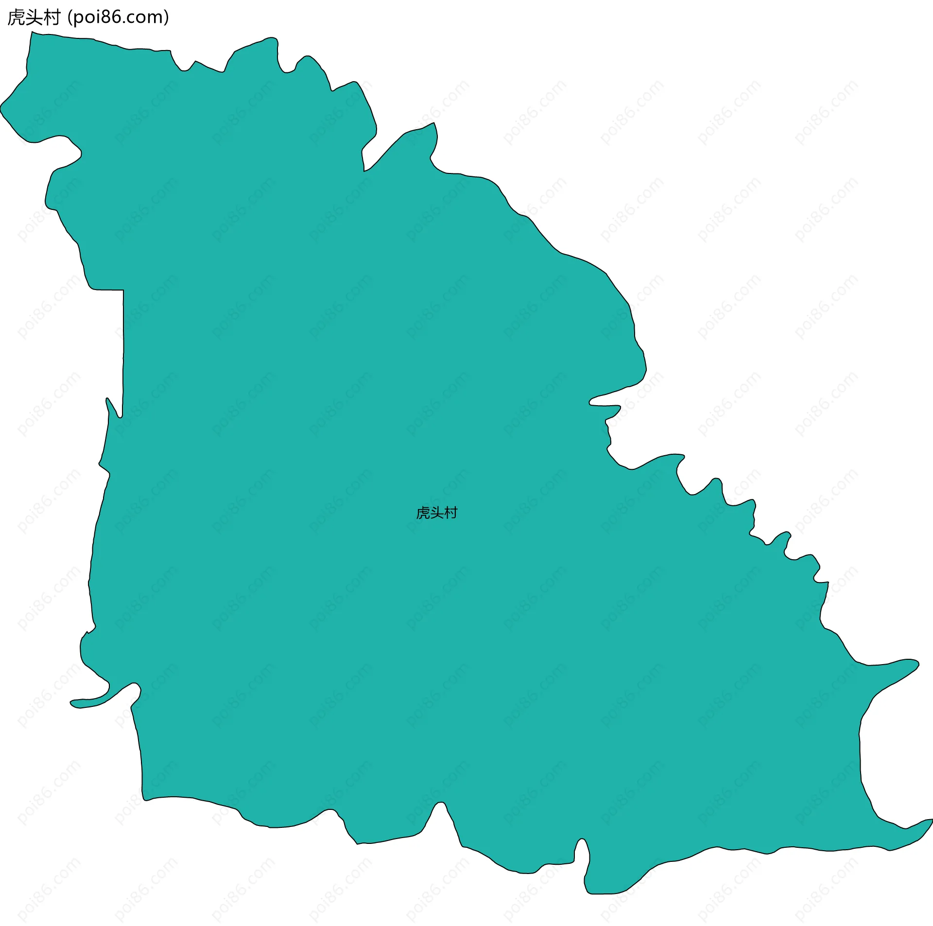 虎头村边界地图