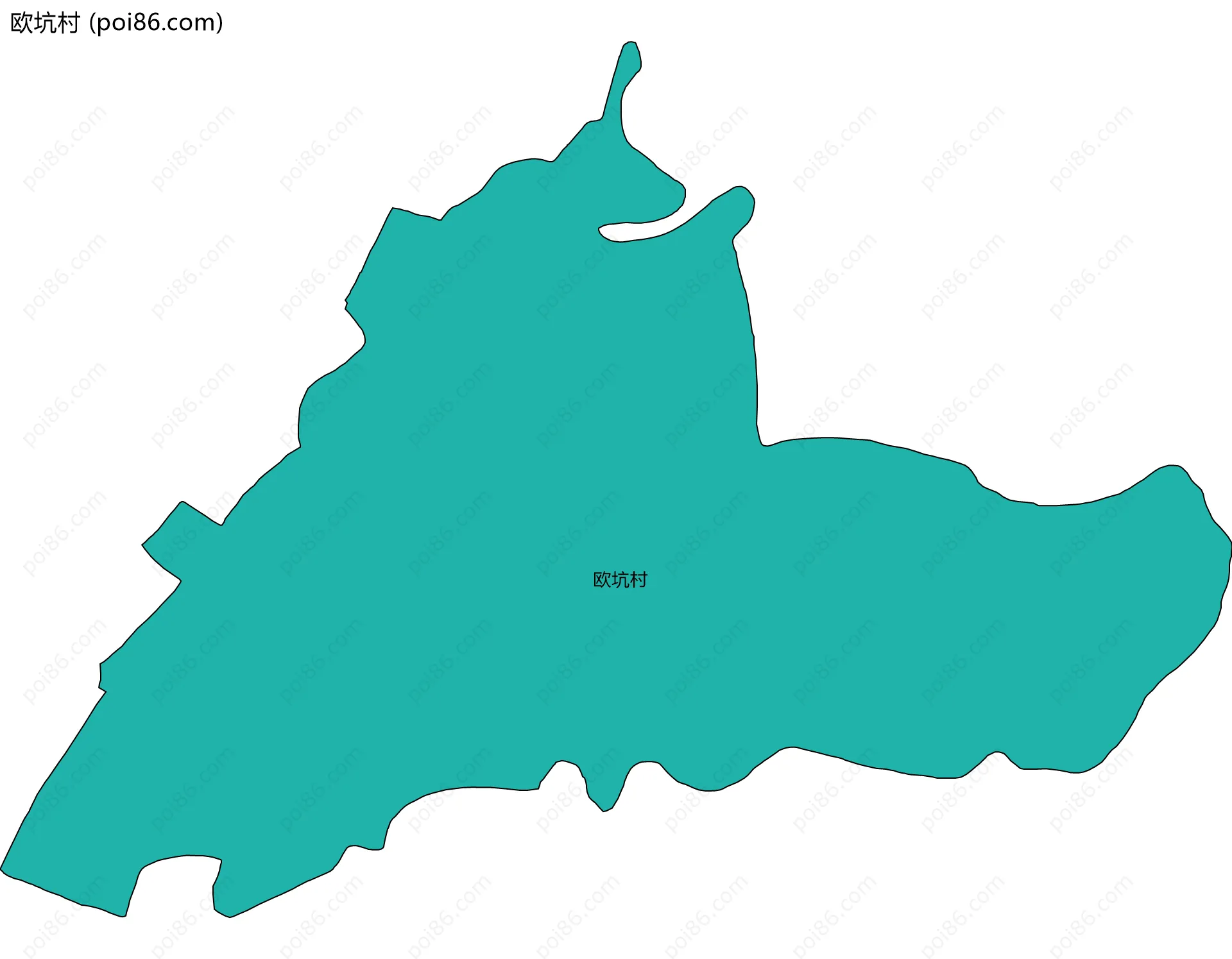 欧坑村边界地图