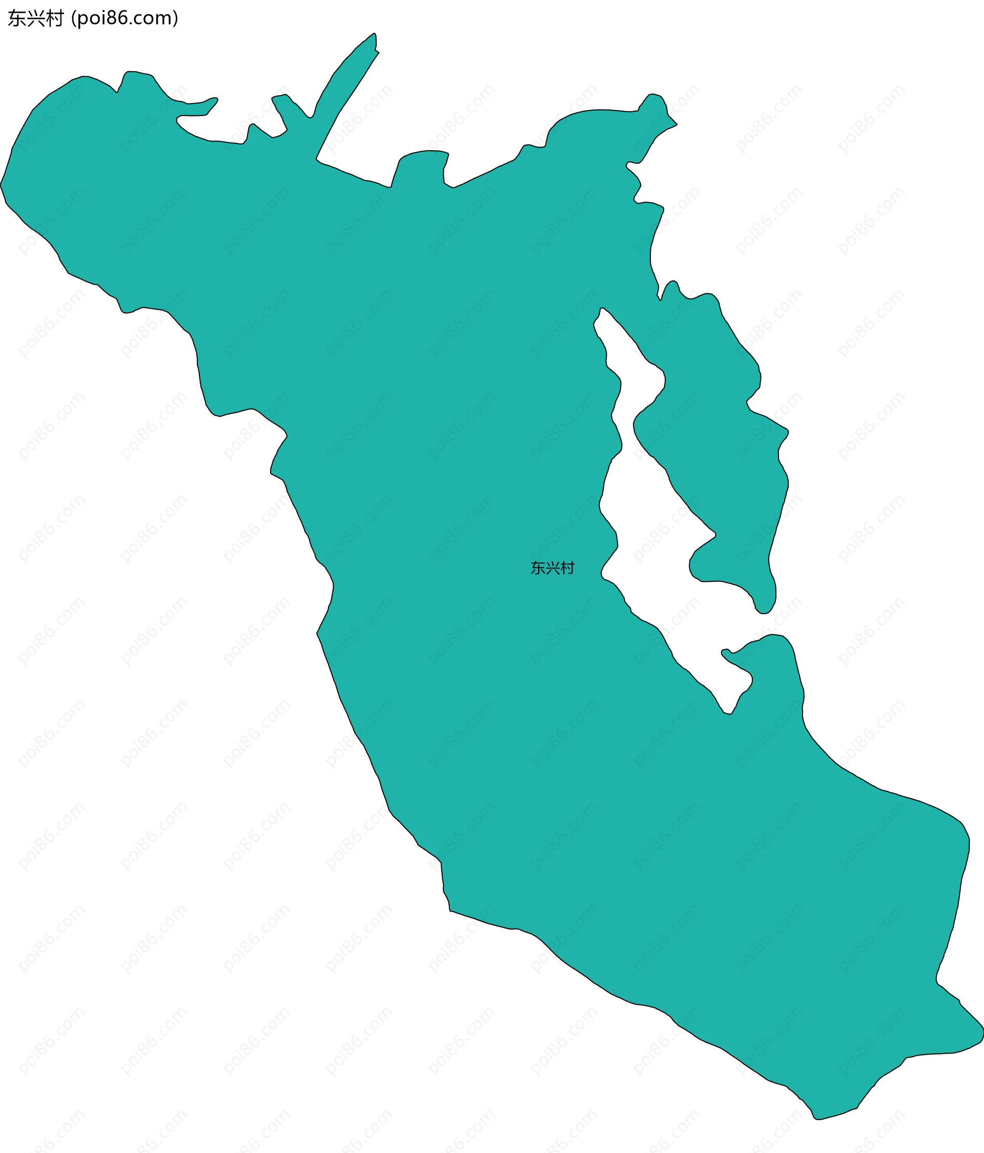 东兴村边界地图
