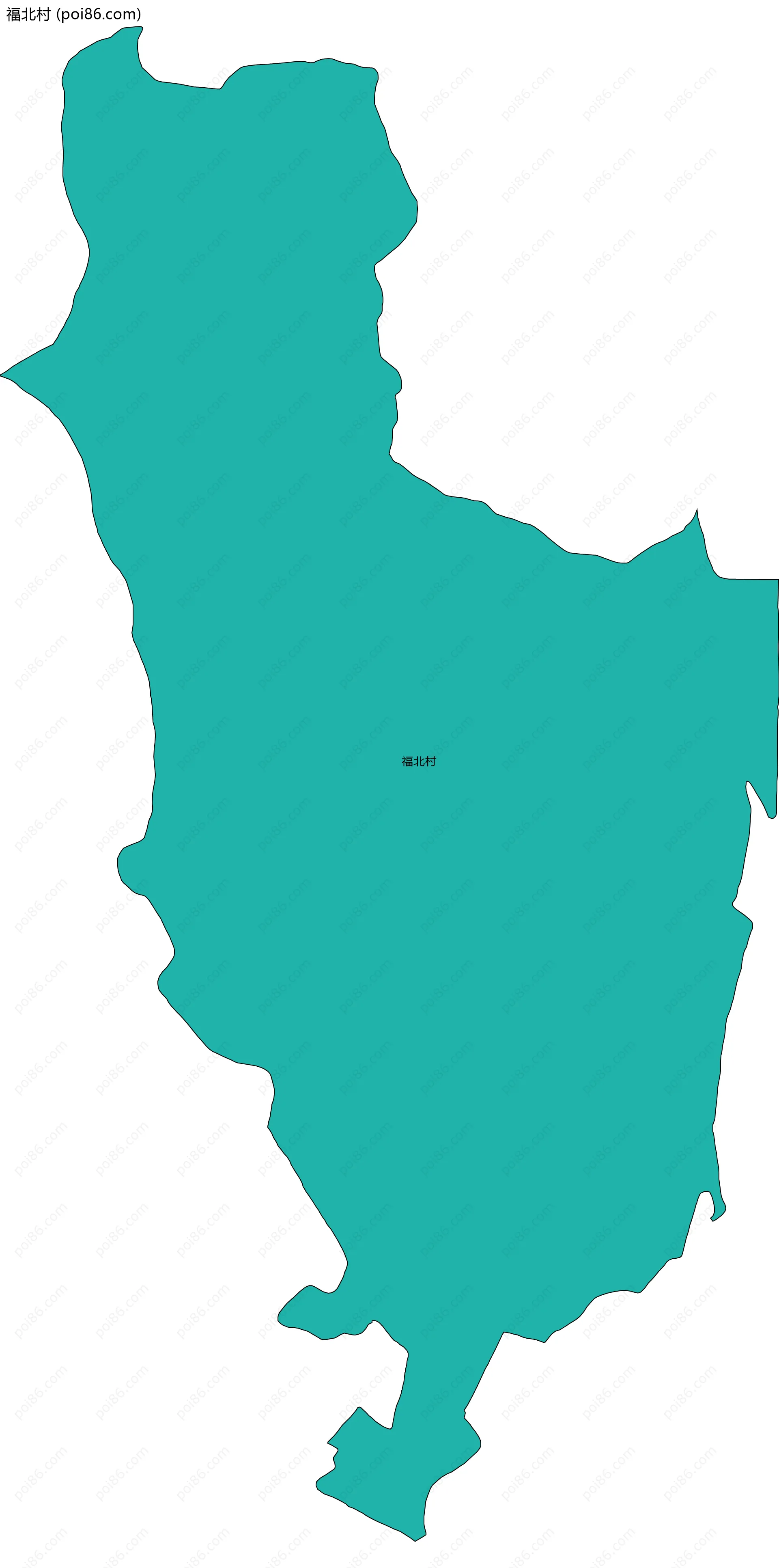 福北村边界地图