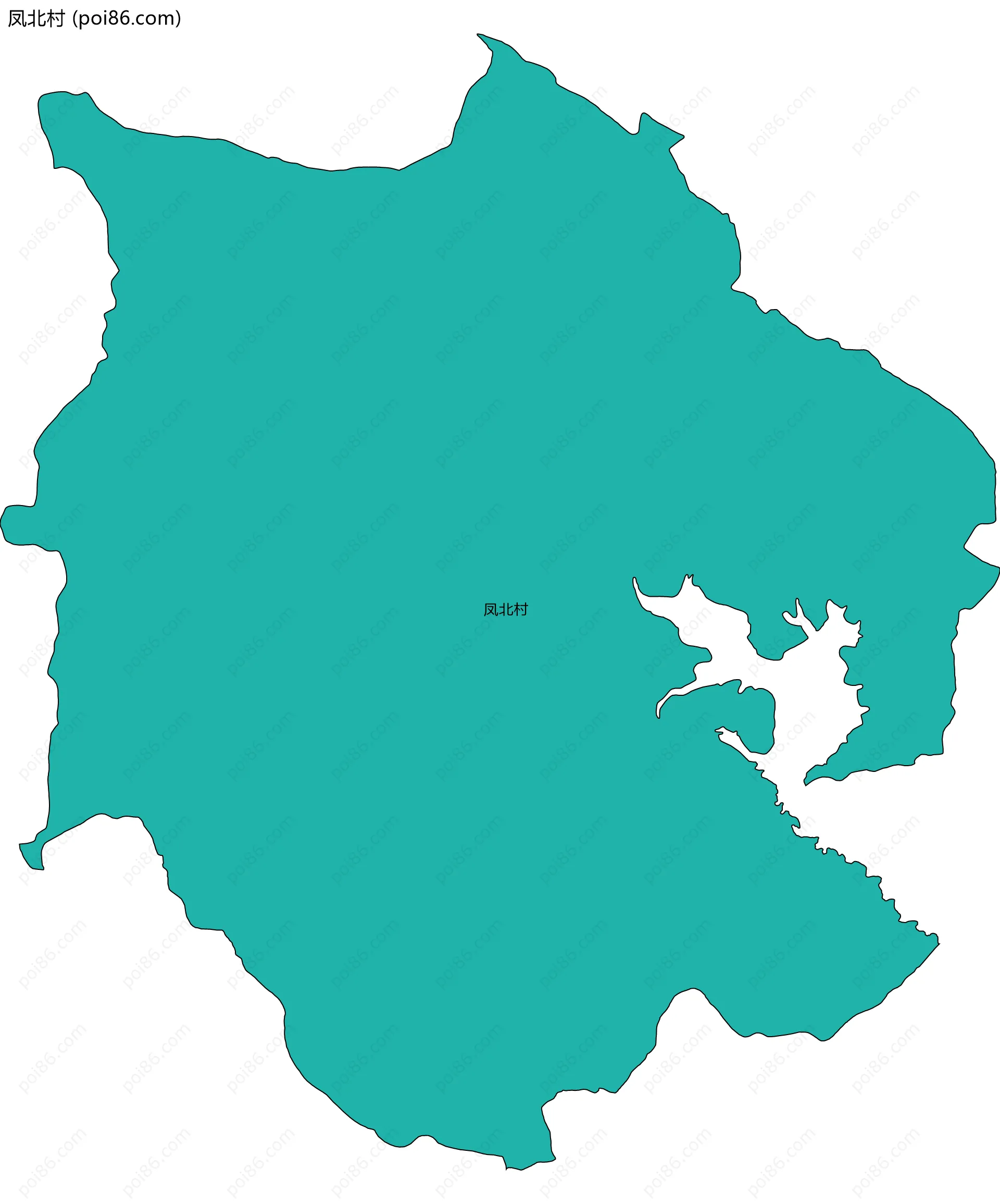 凤北村边界地图