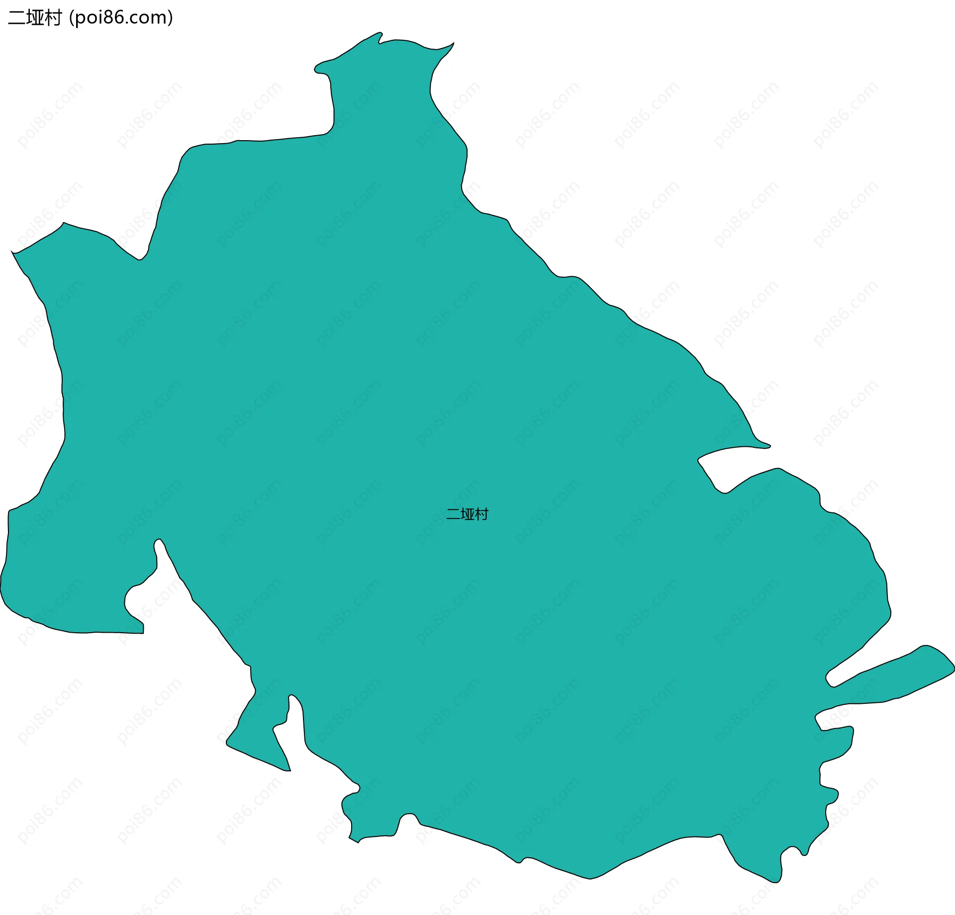 二垭村边界地图