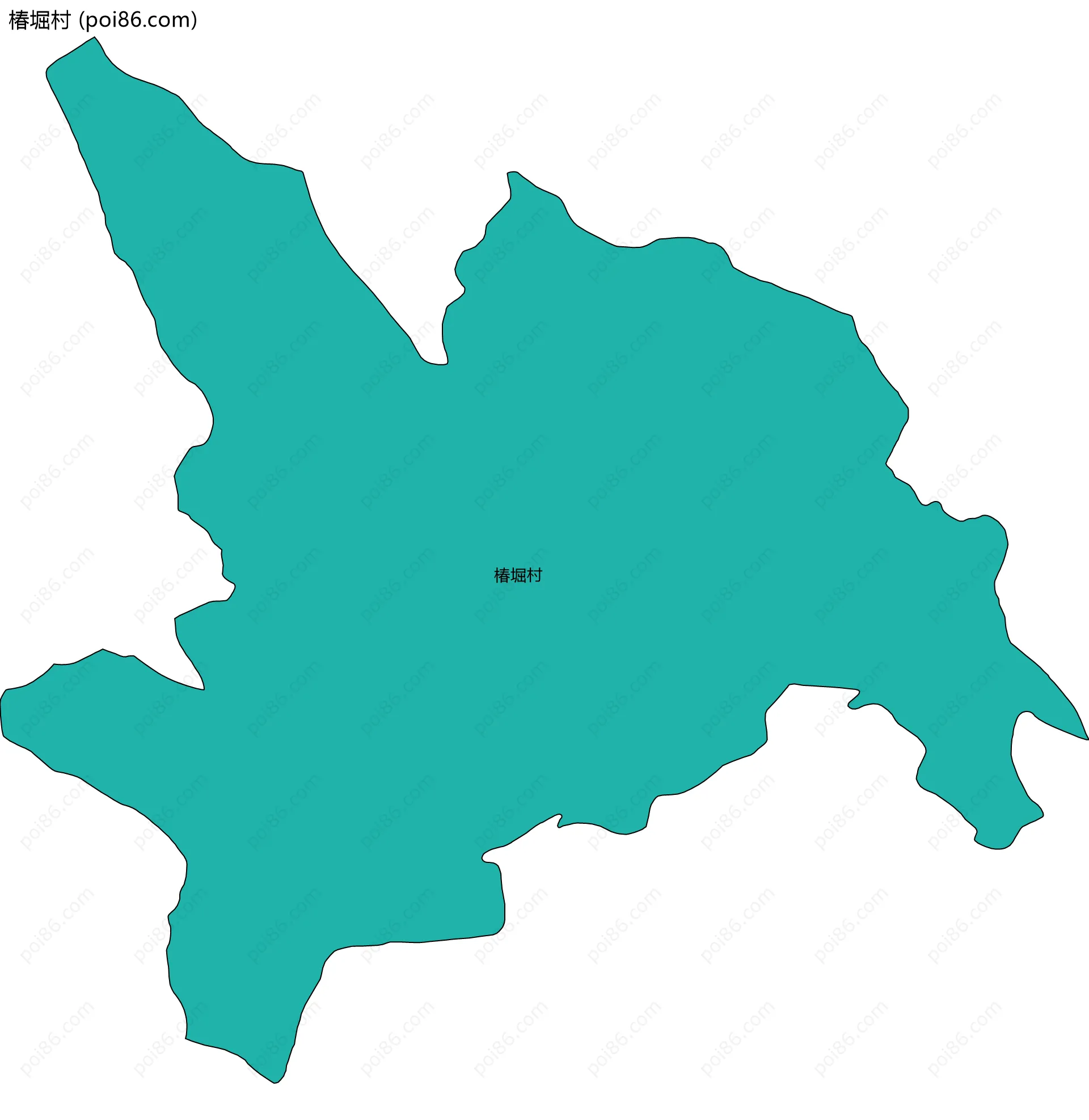 椿堀村边界地图