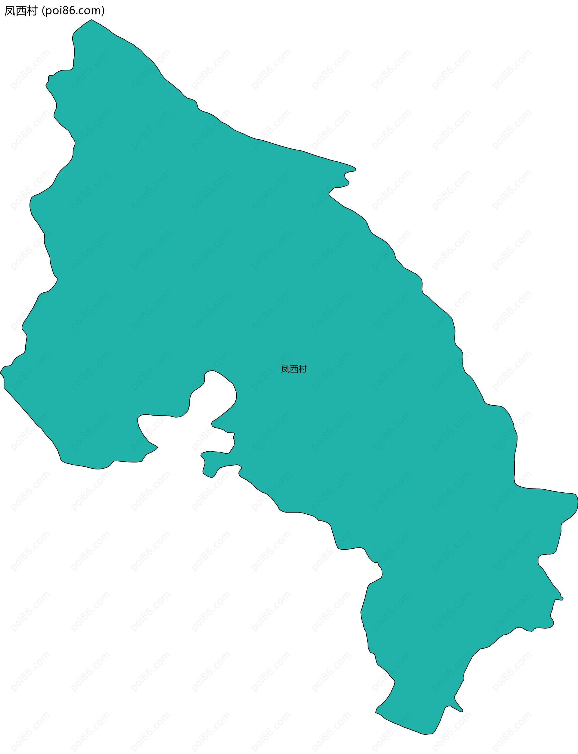 凤西村边界地图