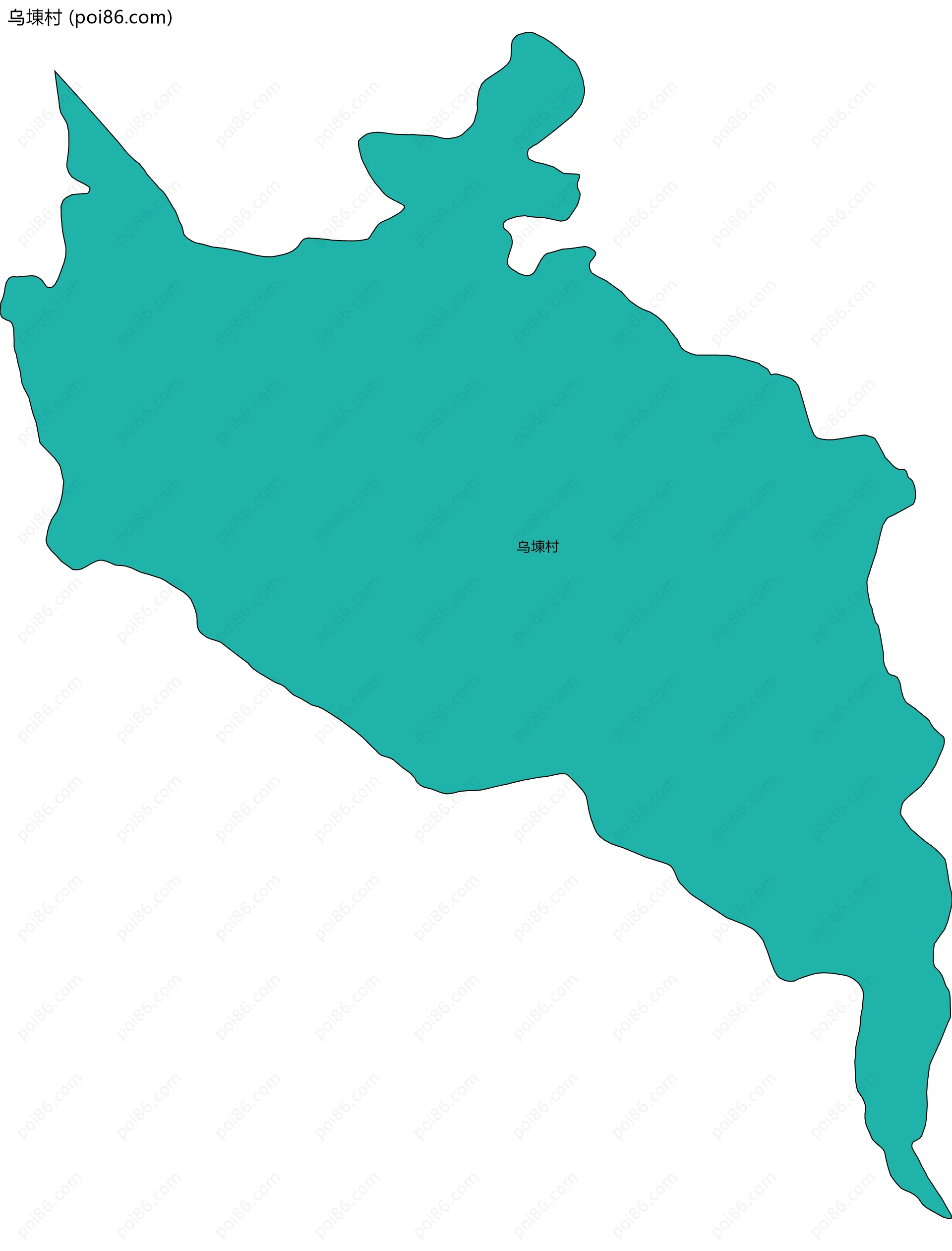 乌埬村边界地图