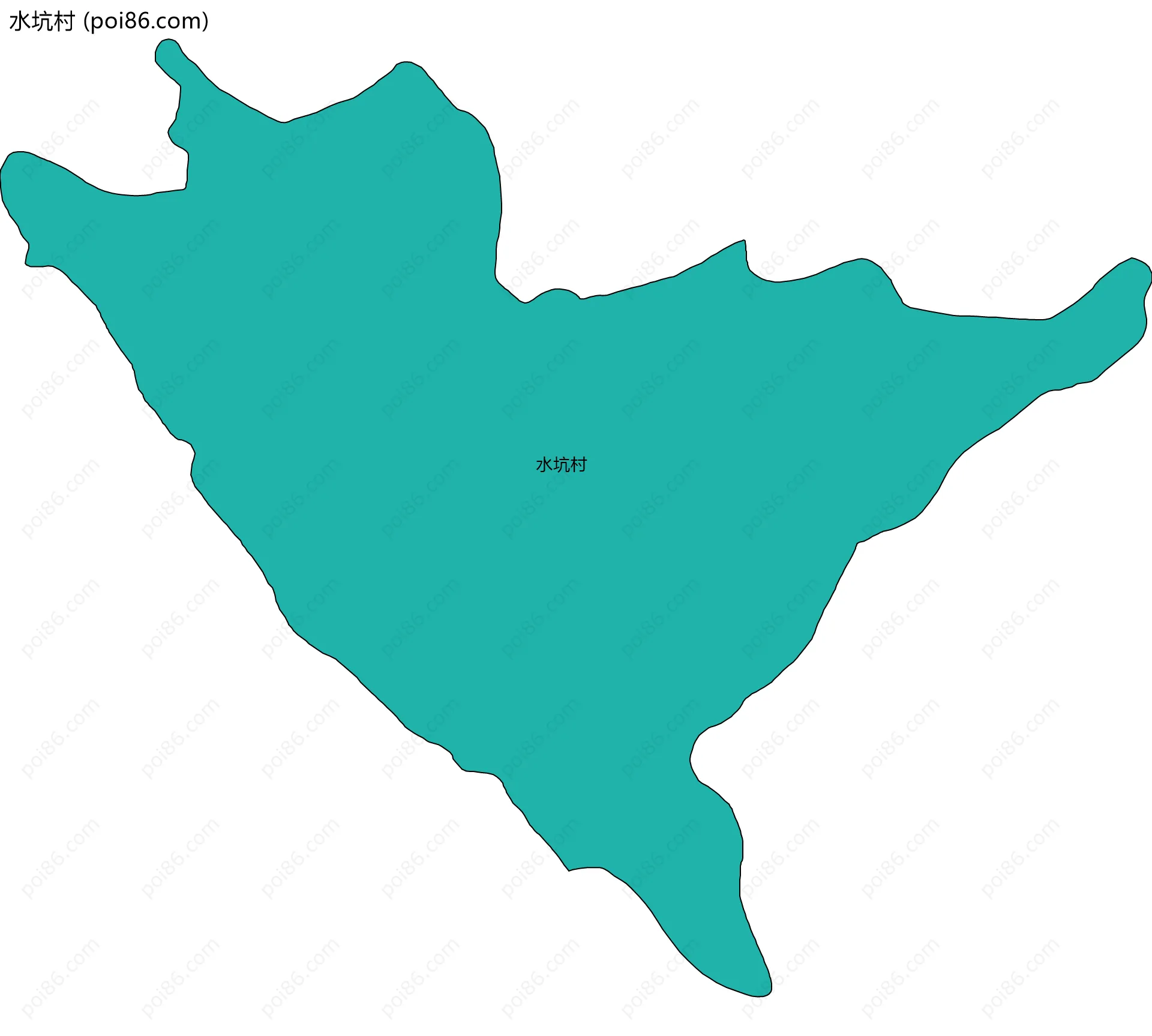水坑村边界地图