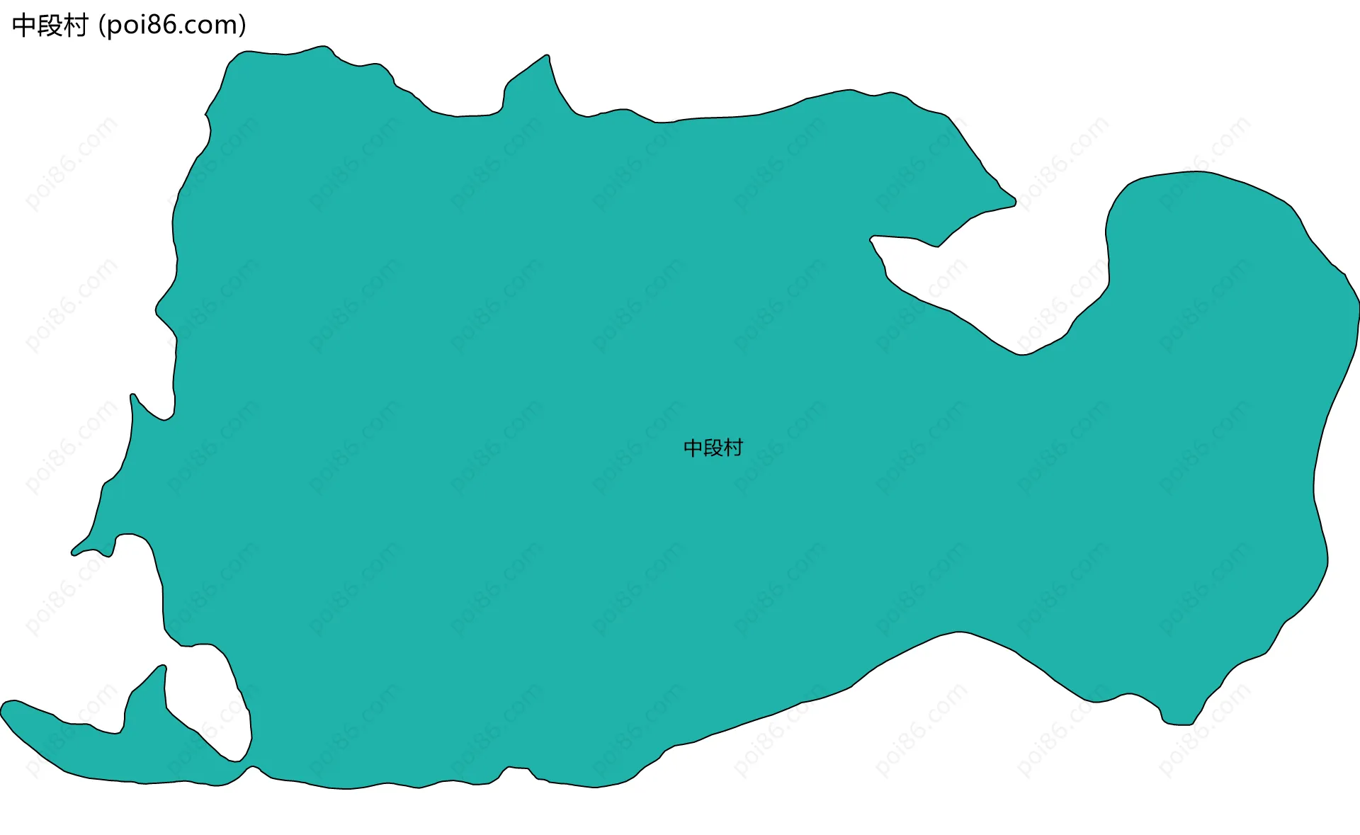中段村边界地图