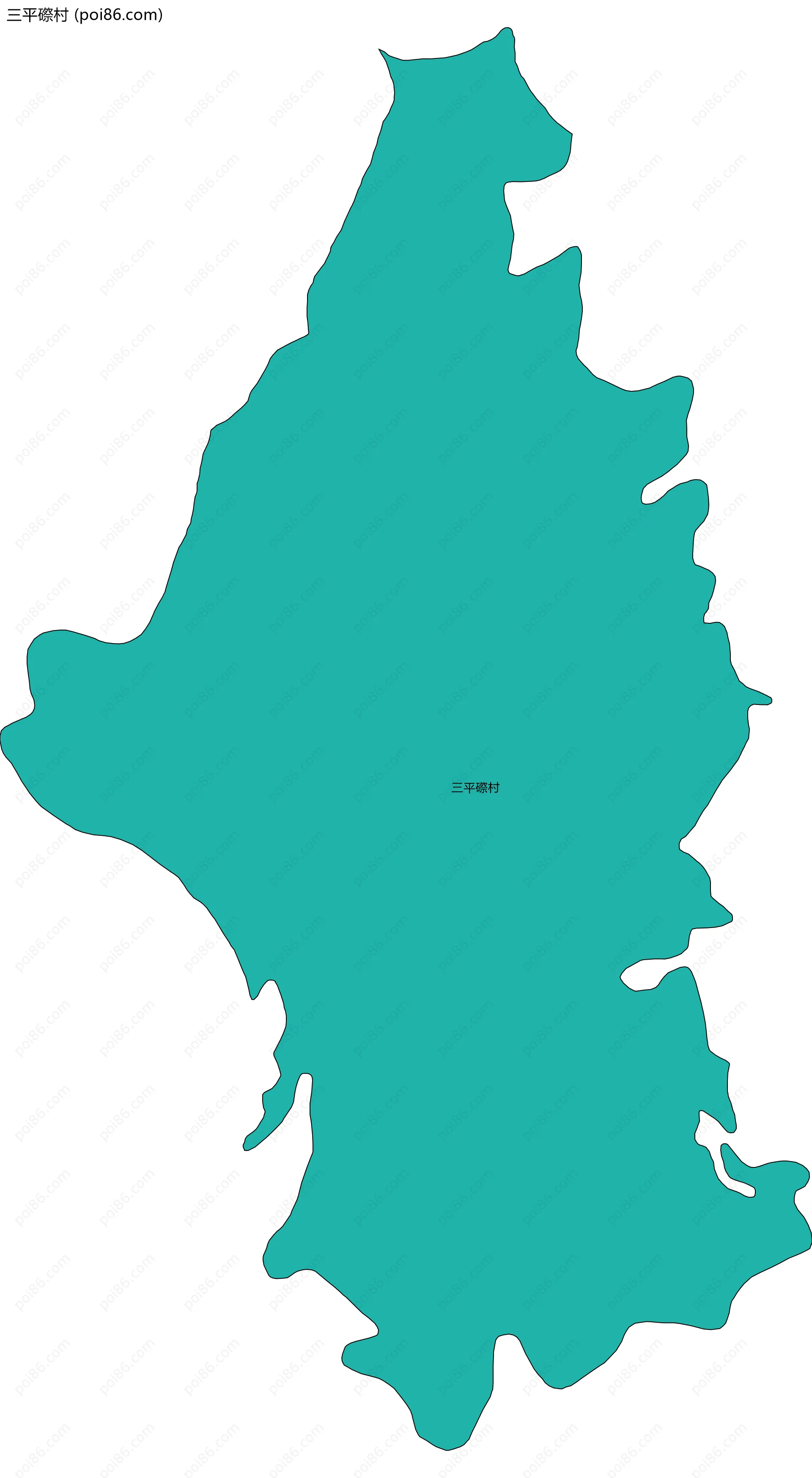 三平磜村边界地图