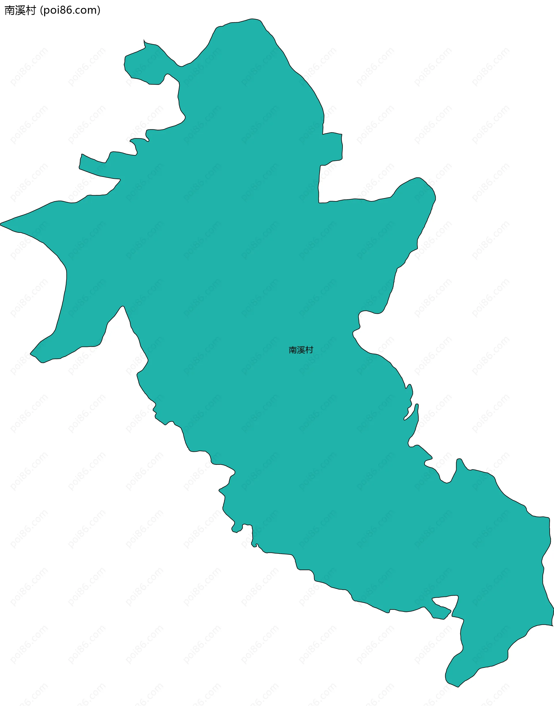 南溪村边界地图