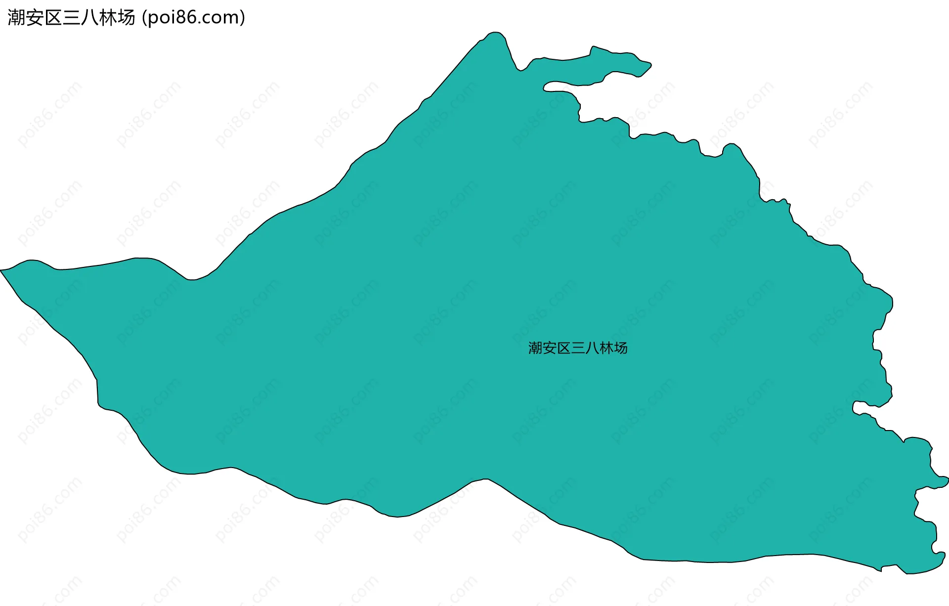 潮安区三八林场边界地图