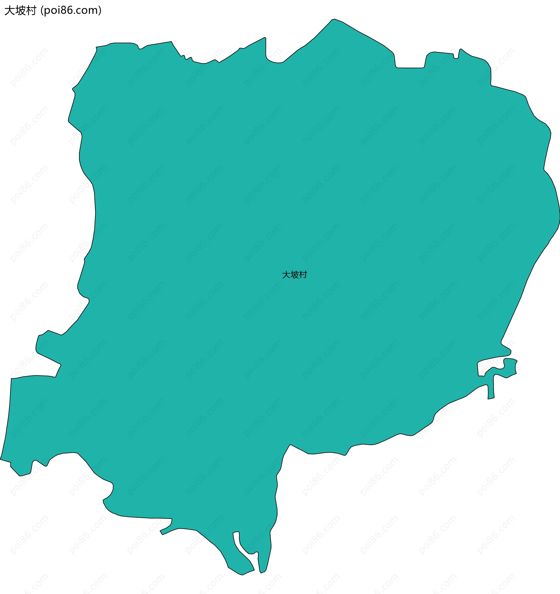大坡村边界地图