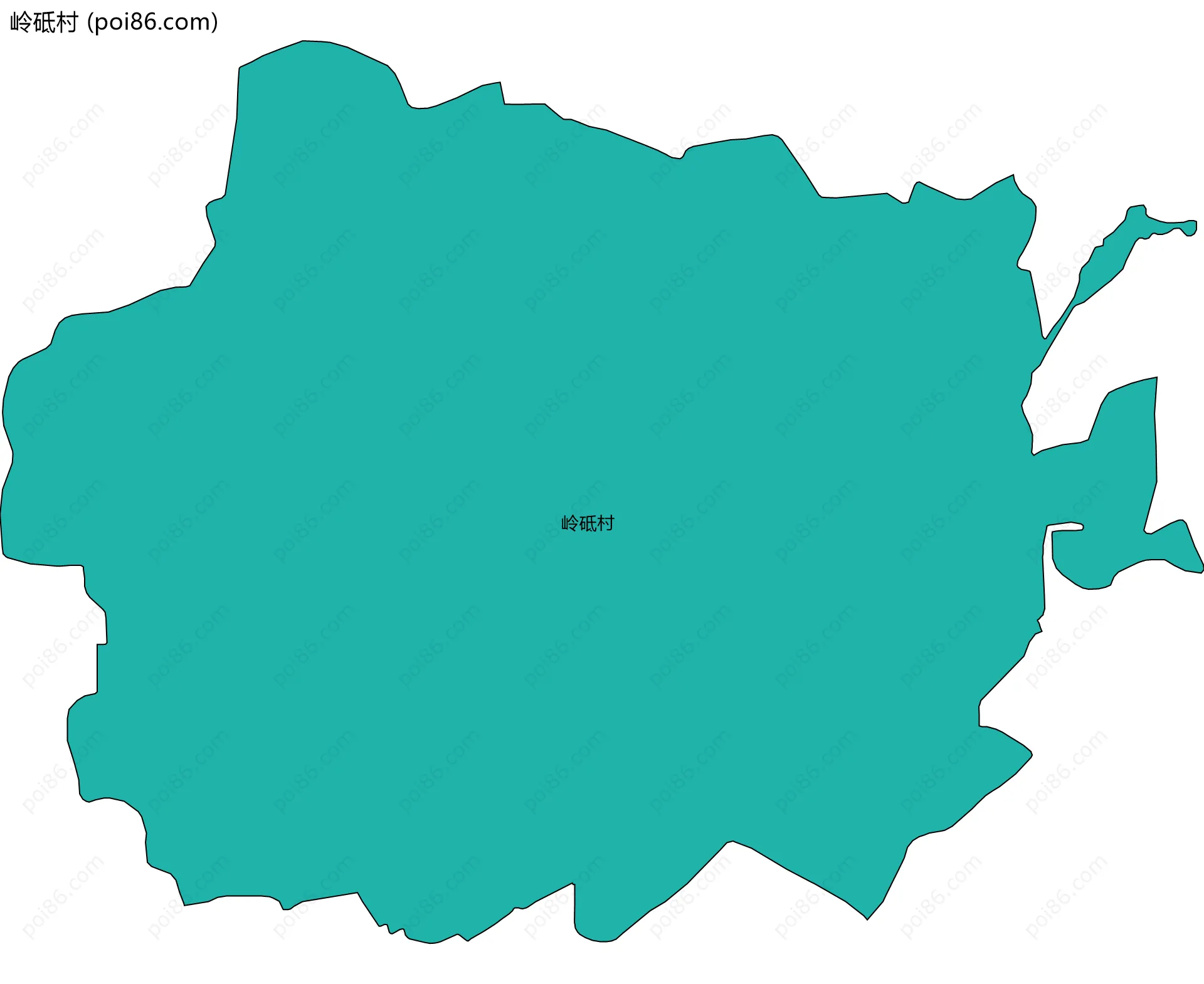 岭砥村边界地图