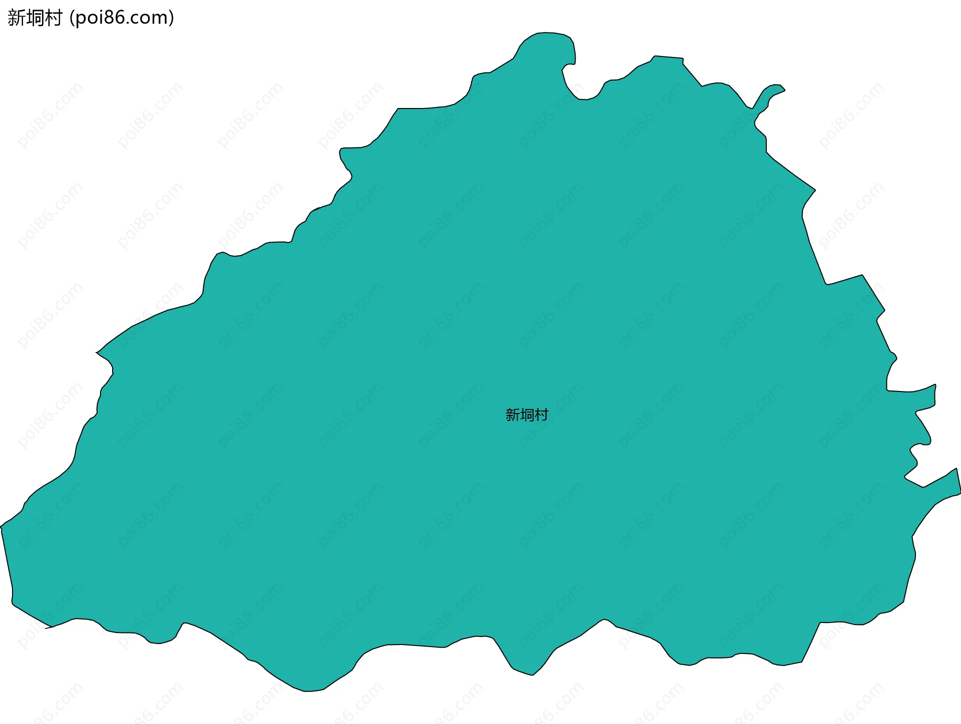 新垌村边界地图