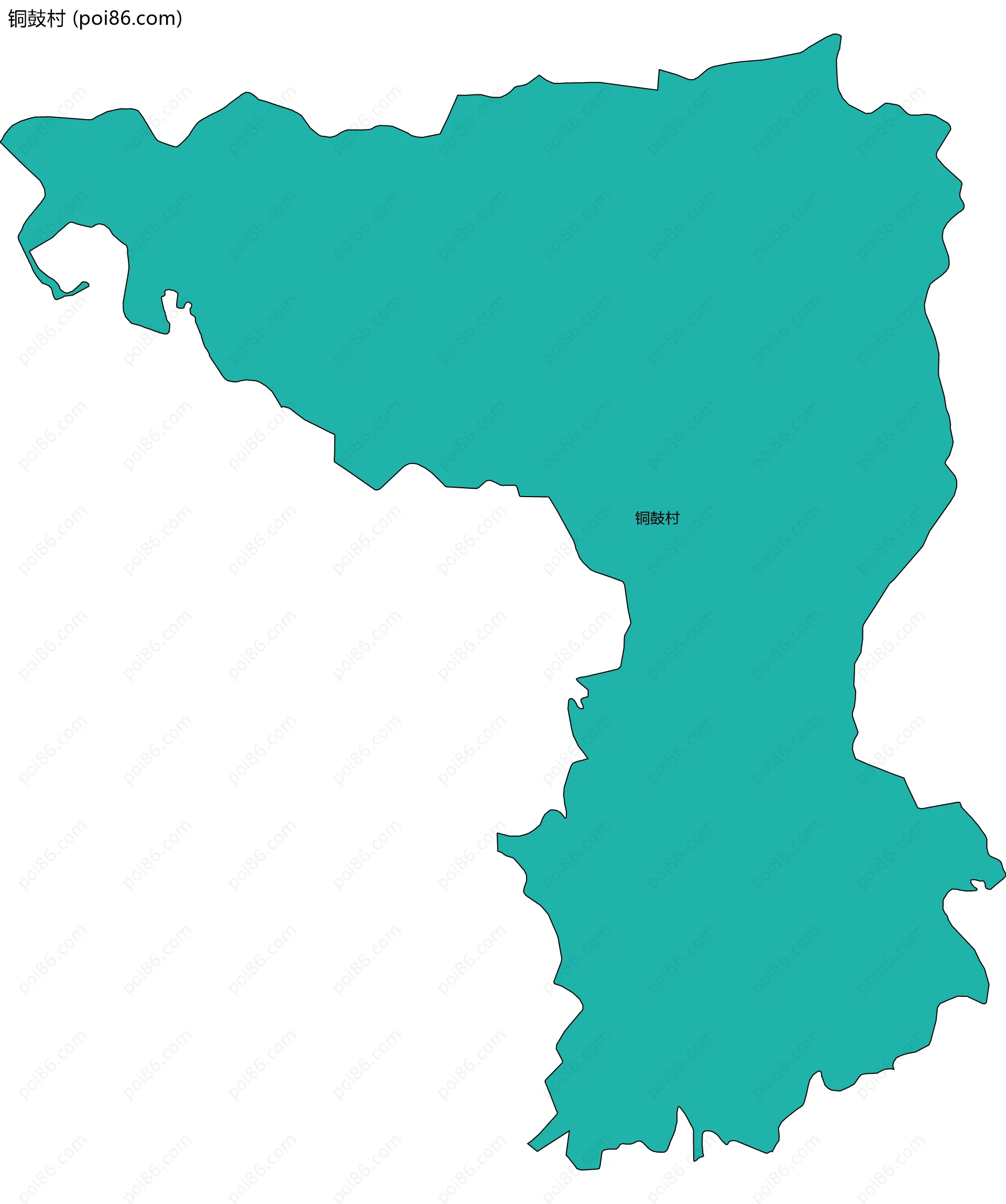 铜鼓村边界地图