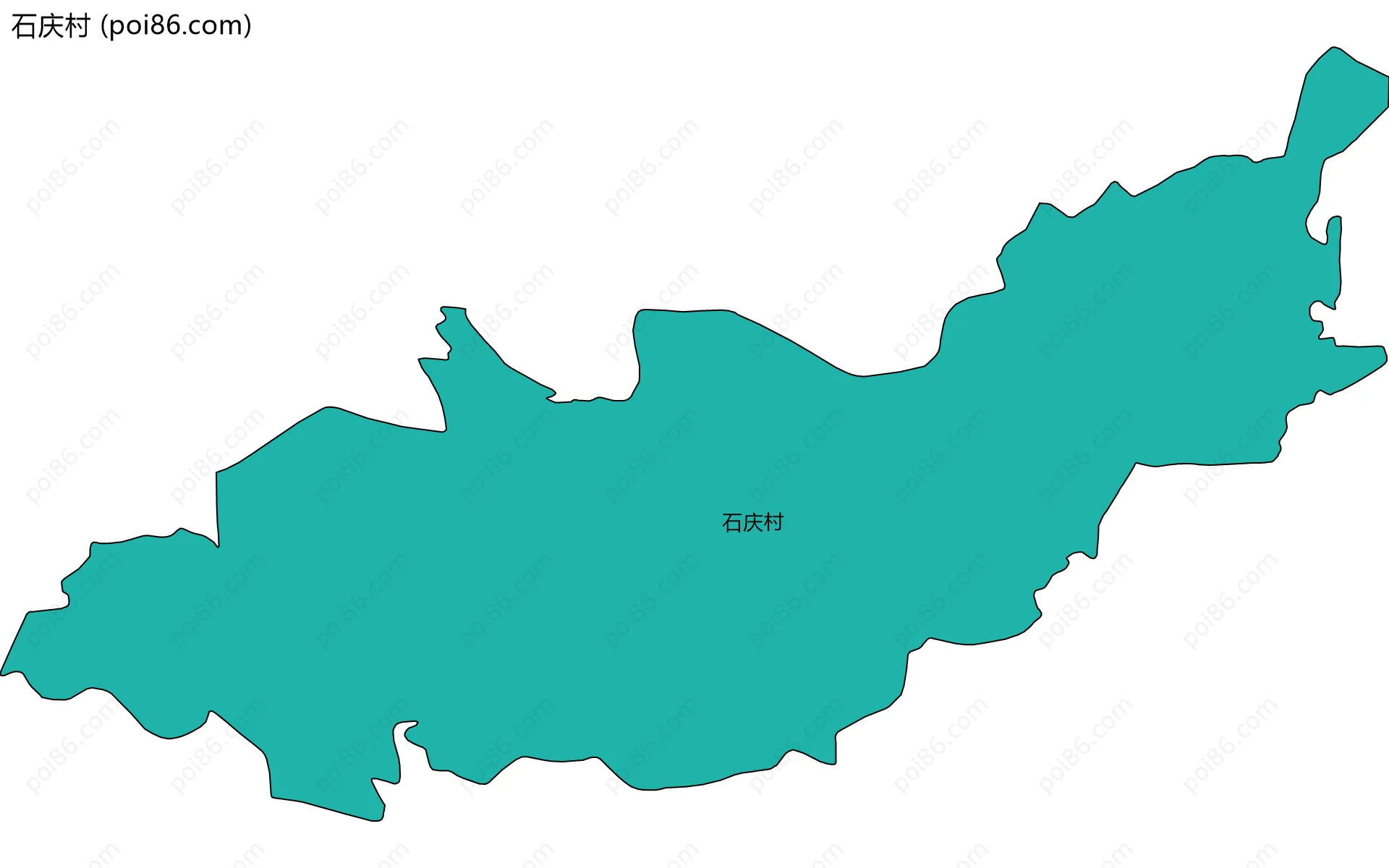 石庆村边界地图