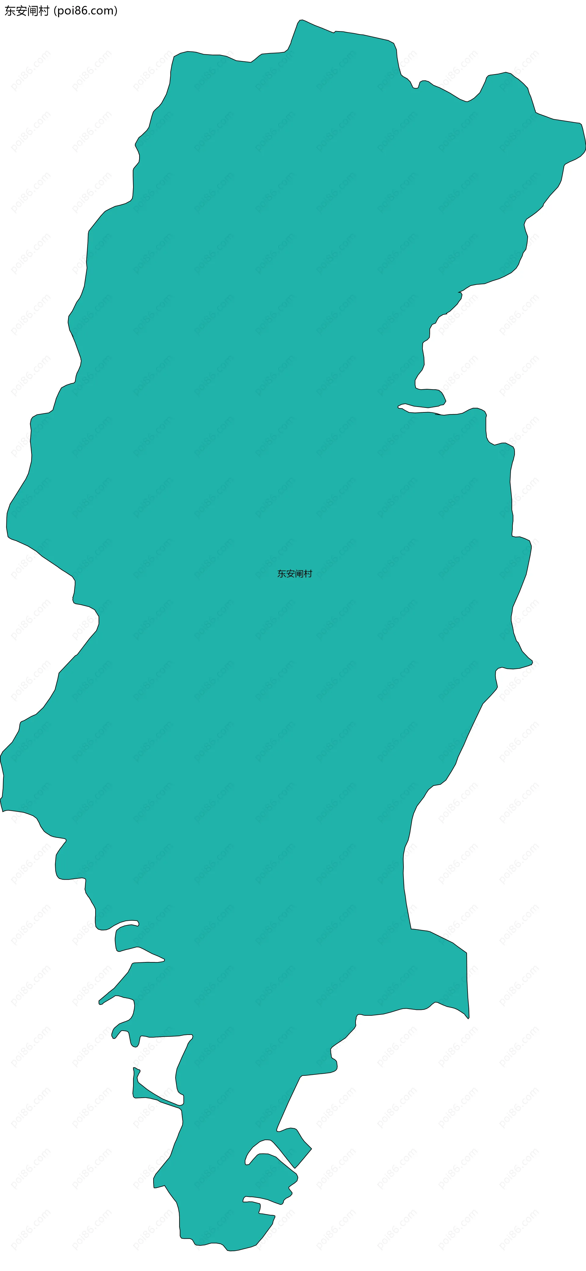 东安闸村边界地图