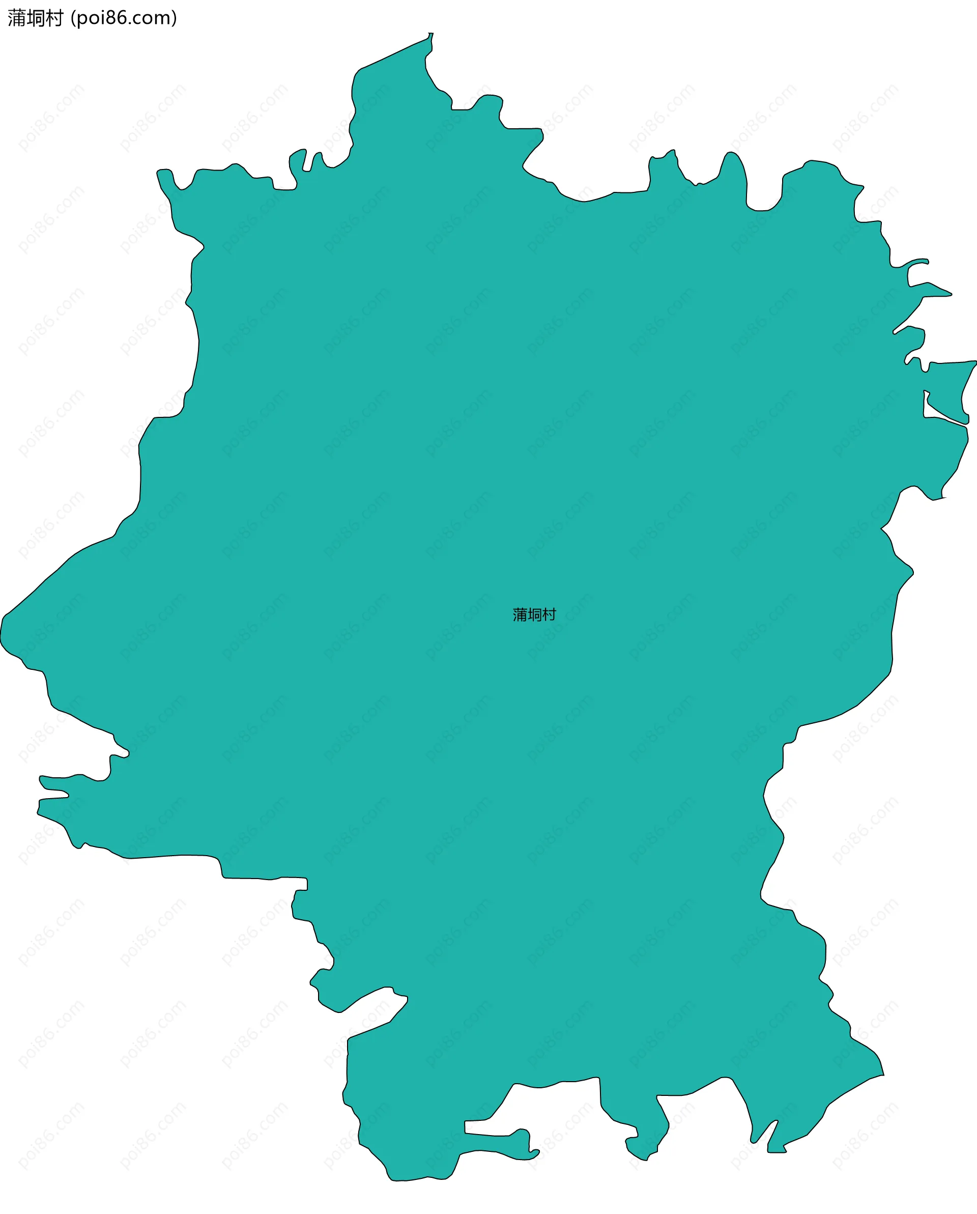 蒲垌村边界地图