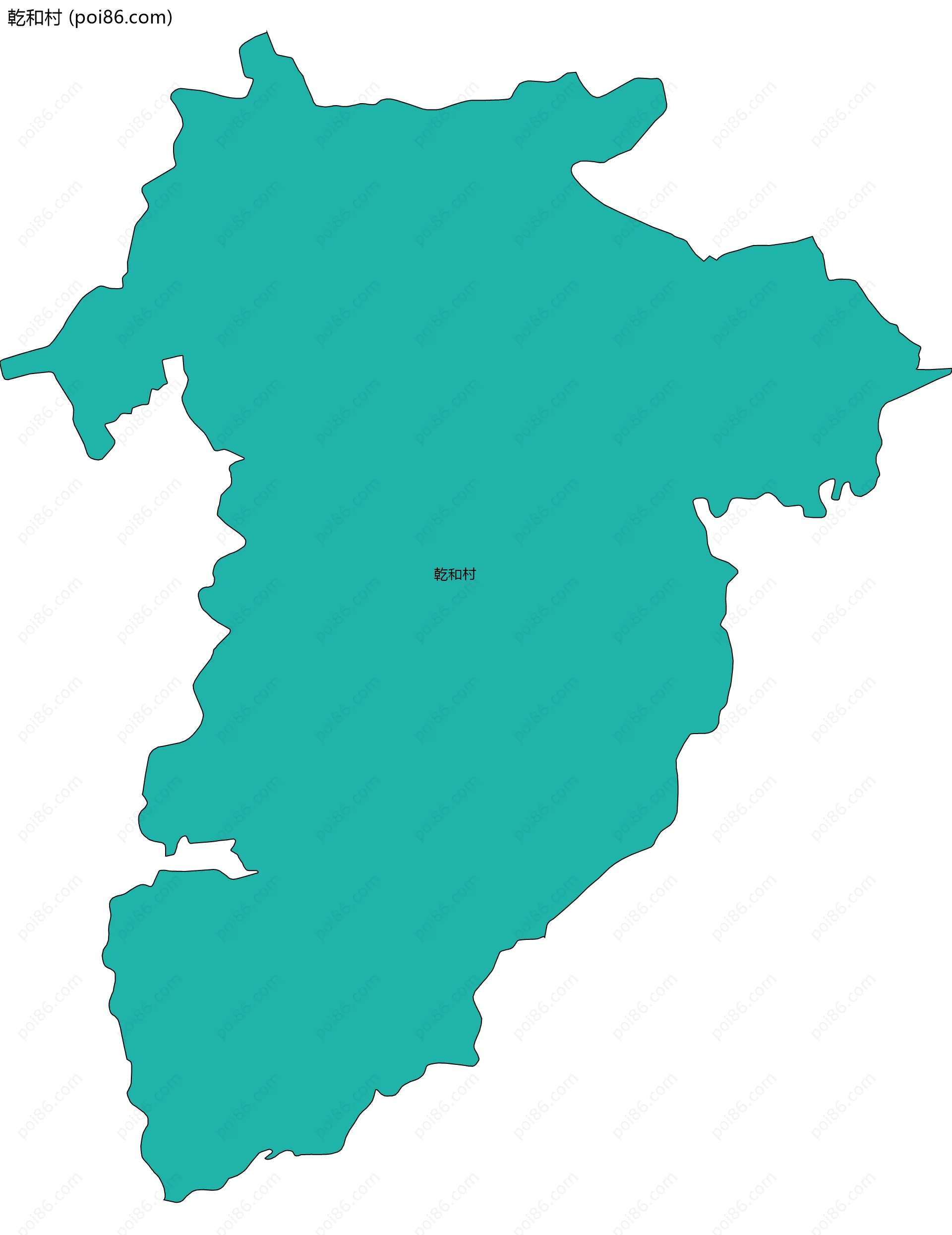 乾和村边界地图