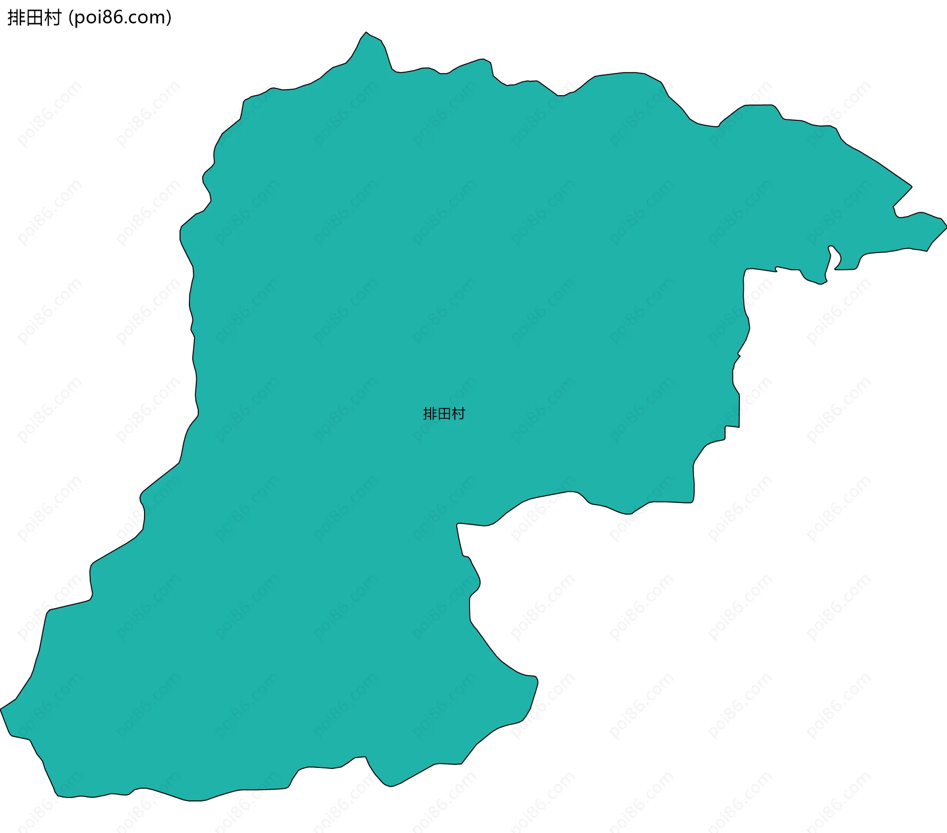 排田村边界地图