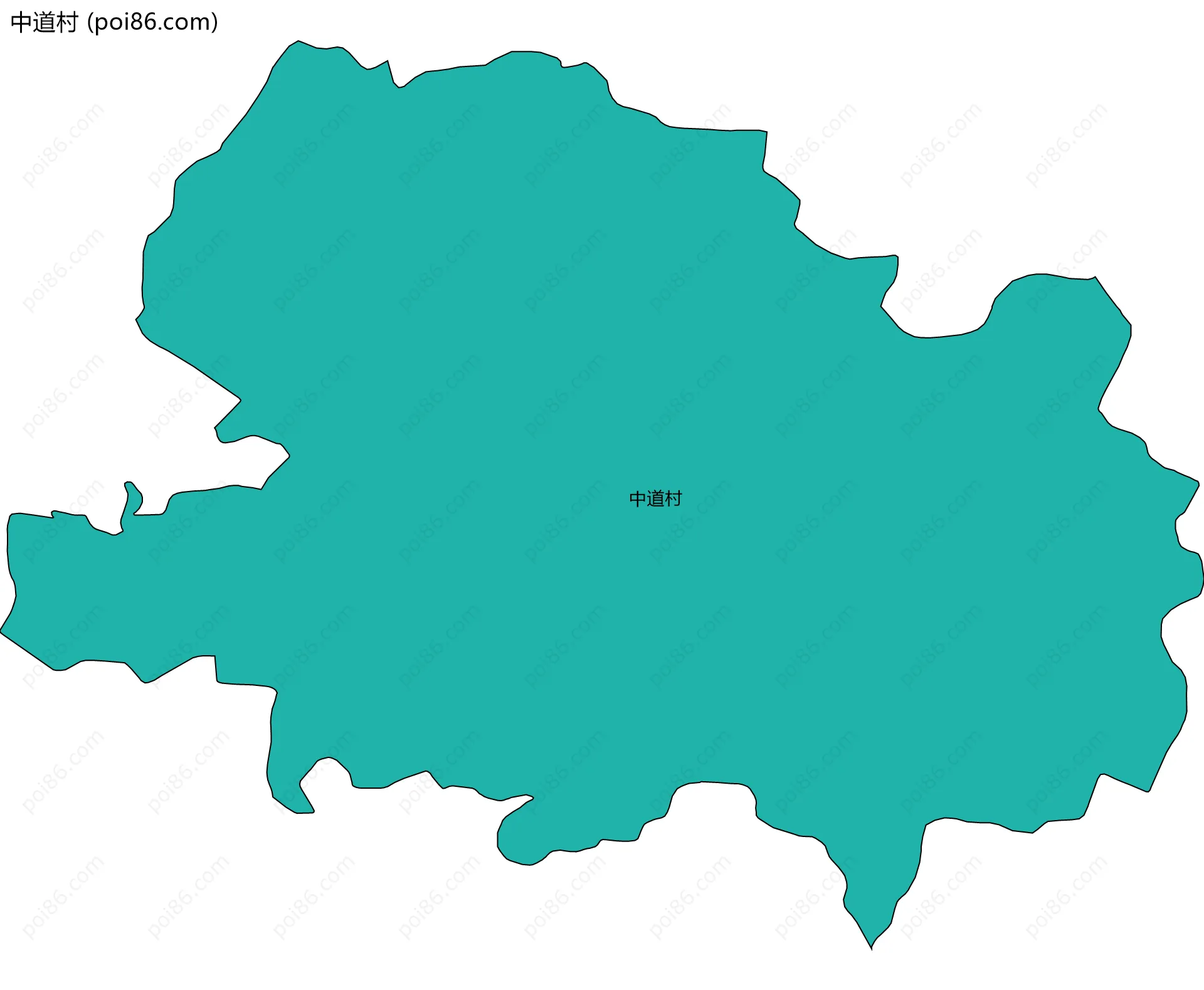 中道村边界地图