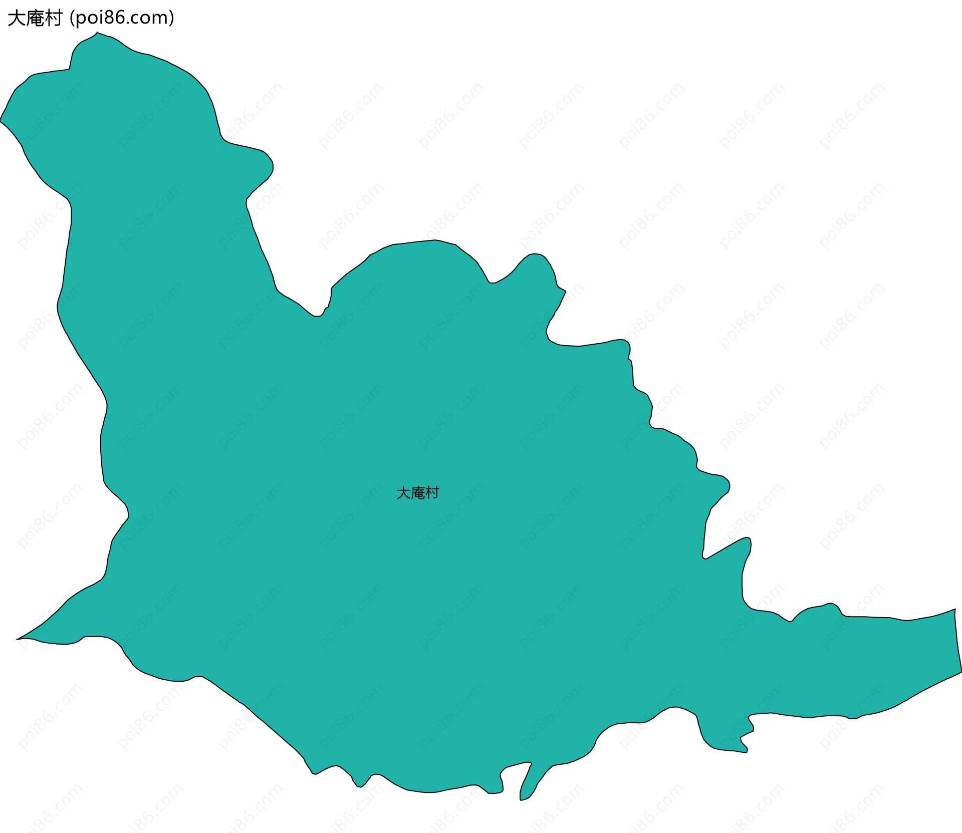 大庵村边界地图