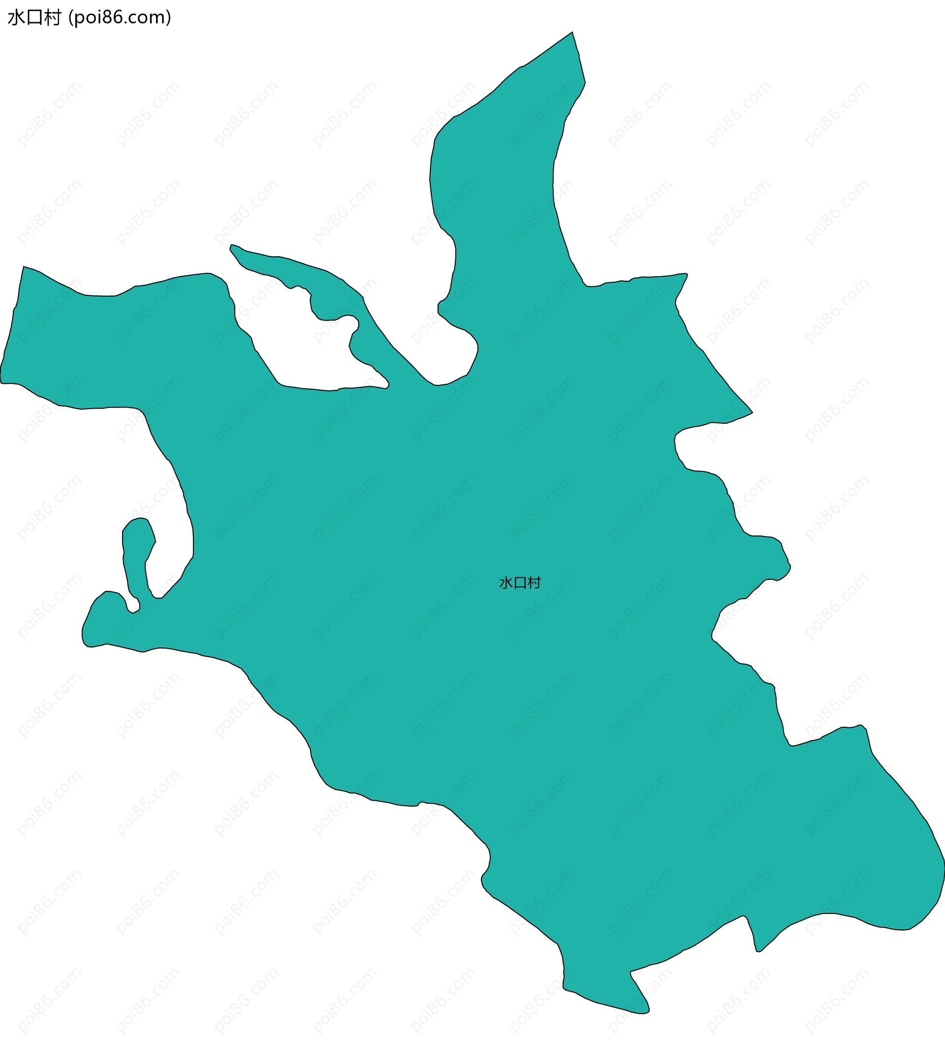 水口村边界地图