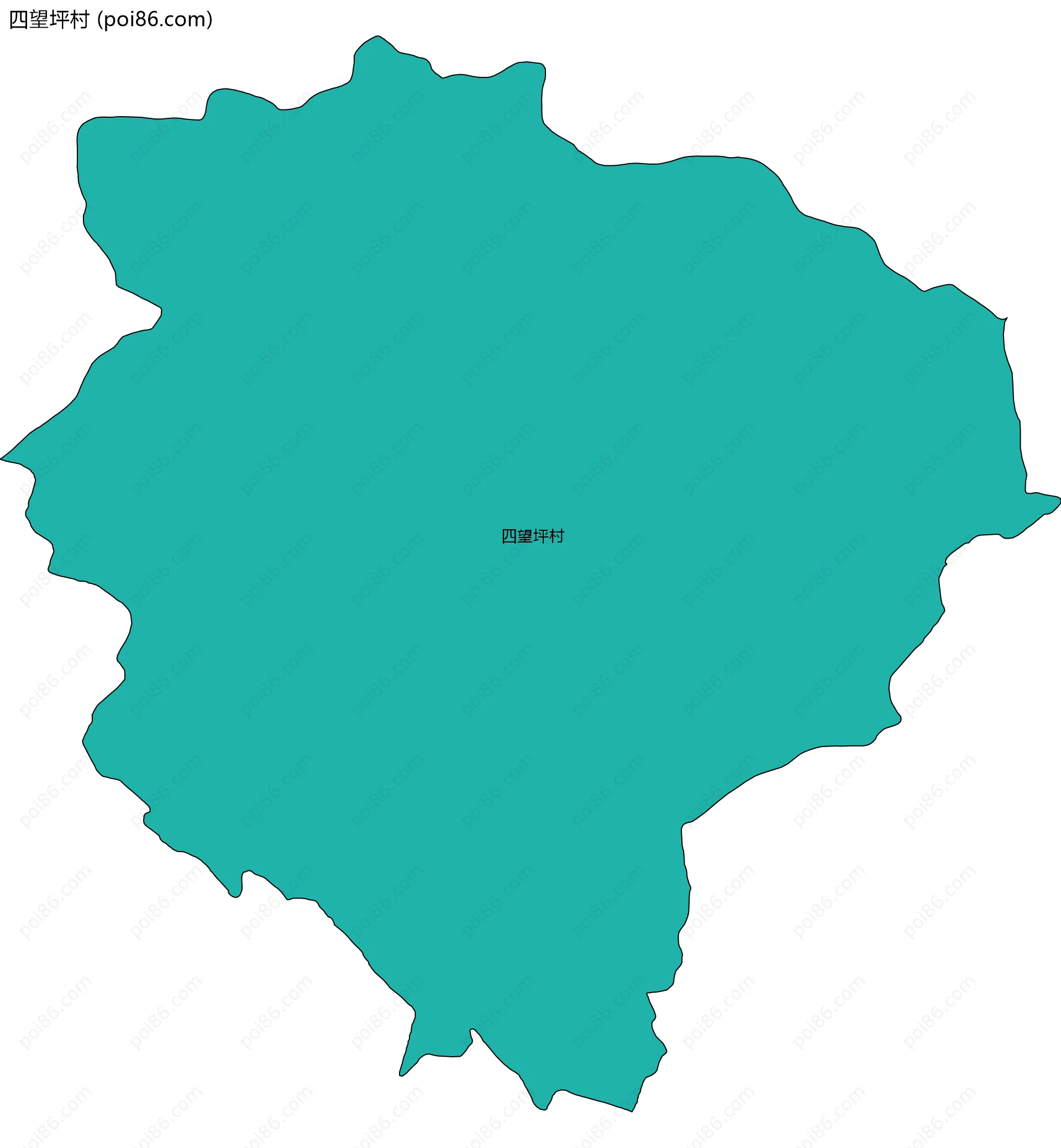 四望坪村边界地图