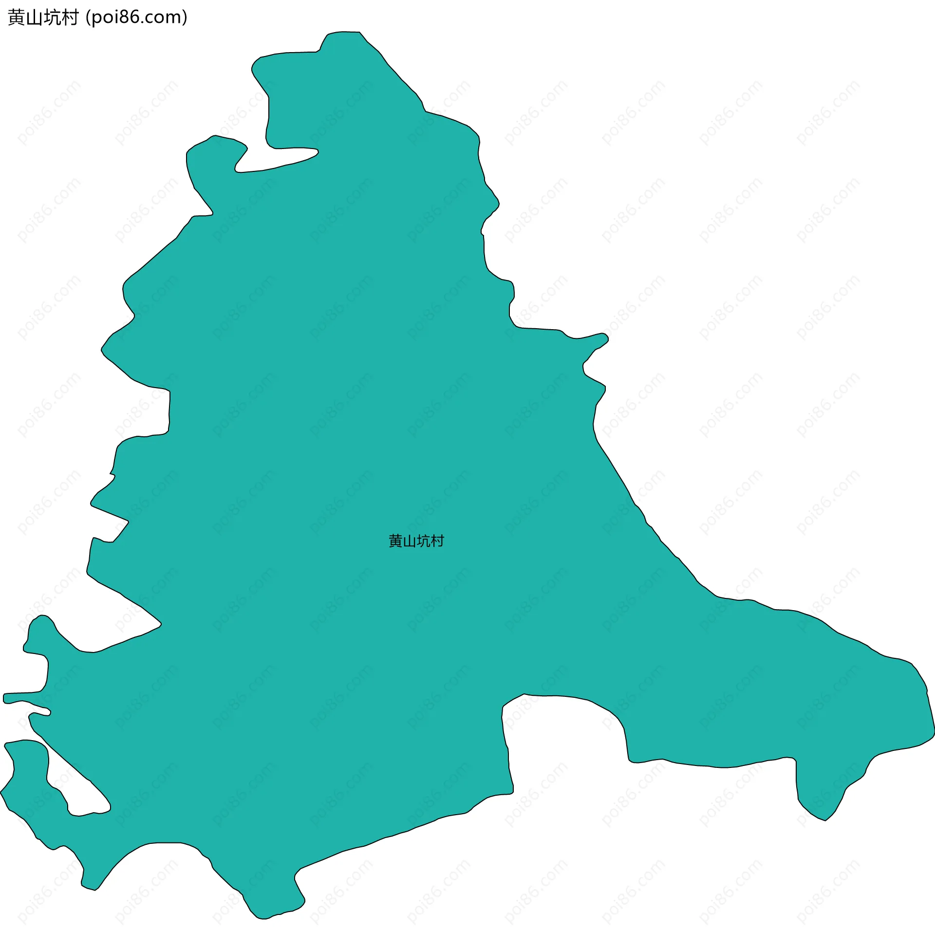 黄山坑村边界地图