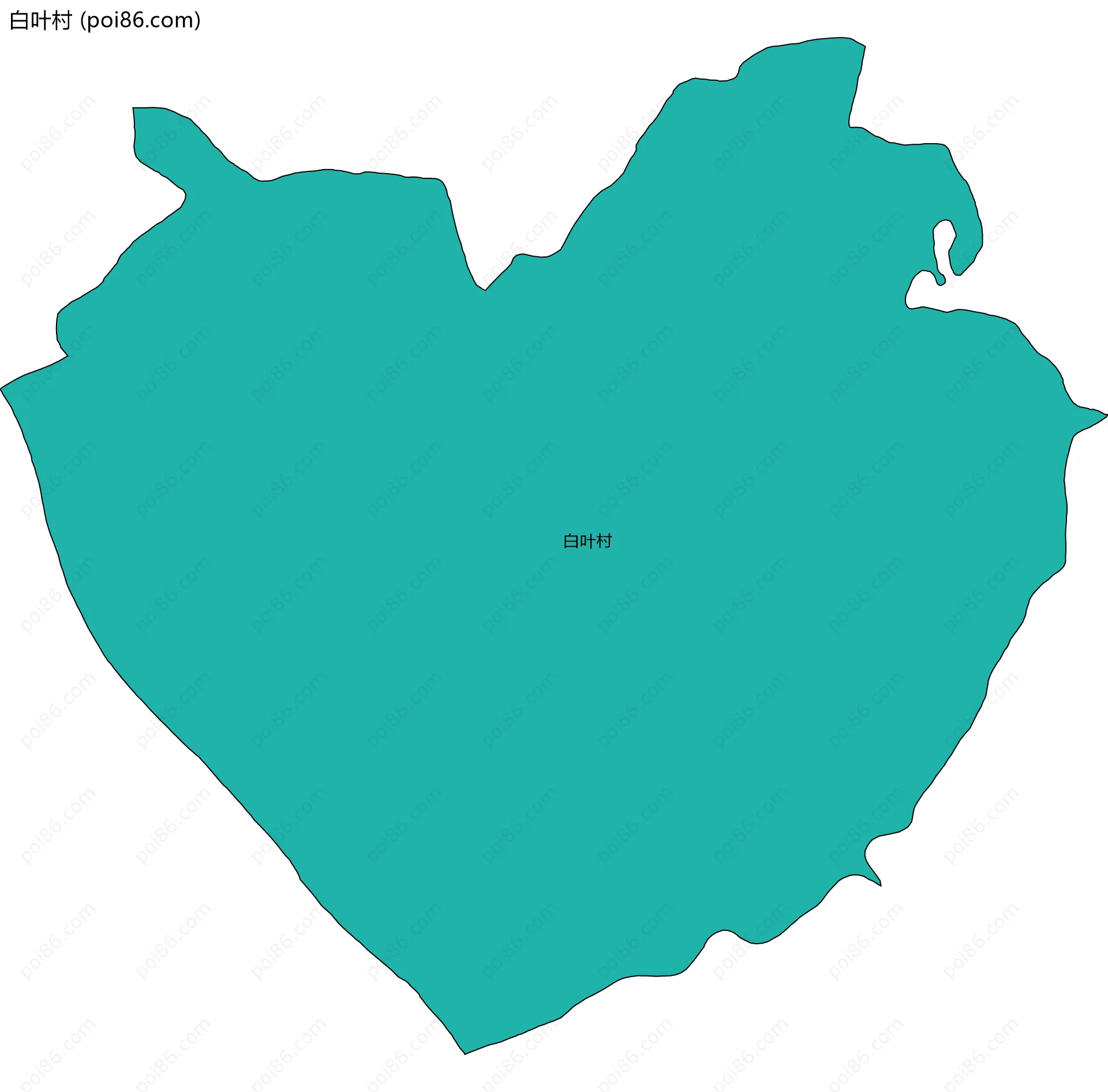 白叶村边界地图