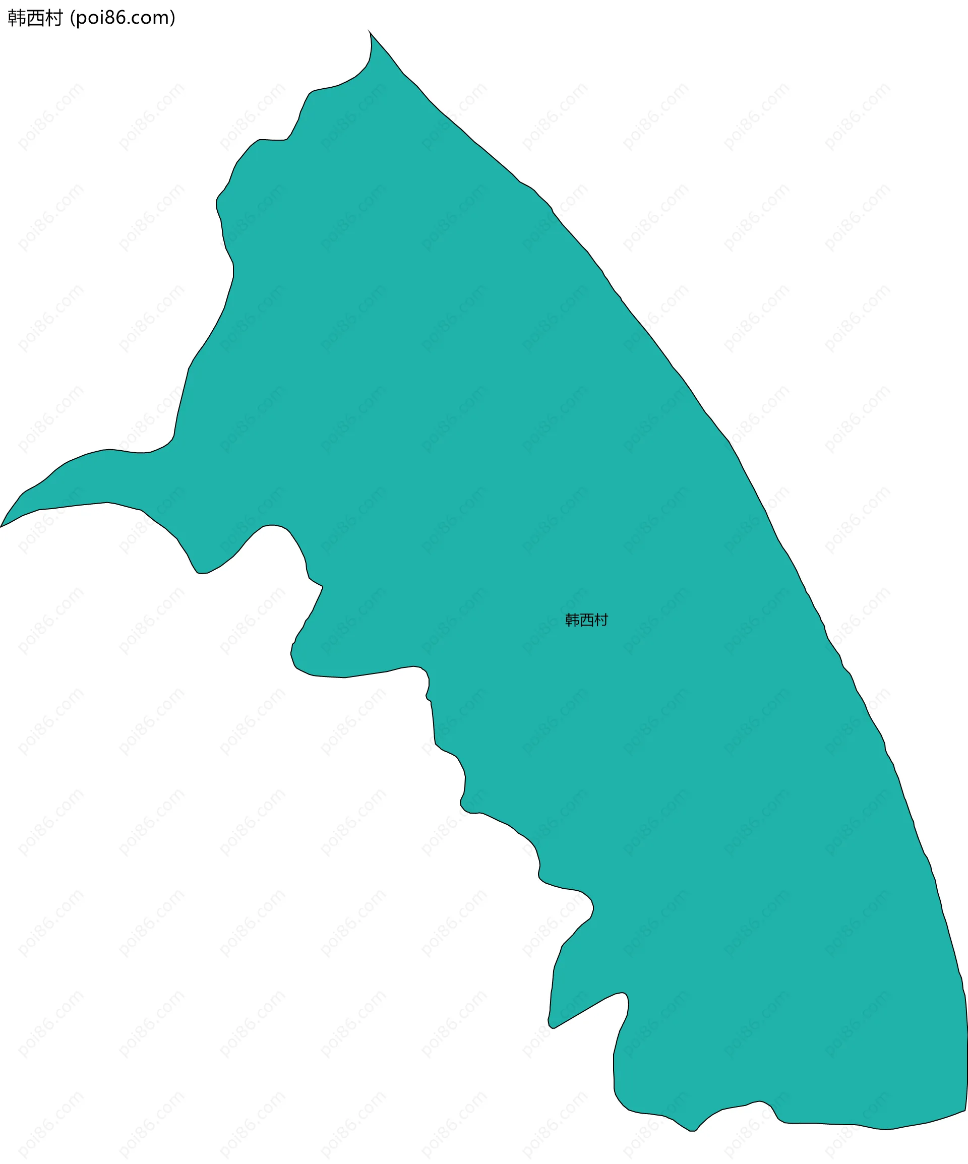 韩西村边界地图