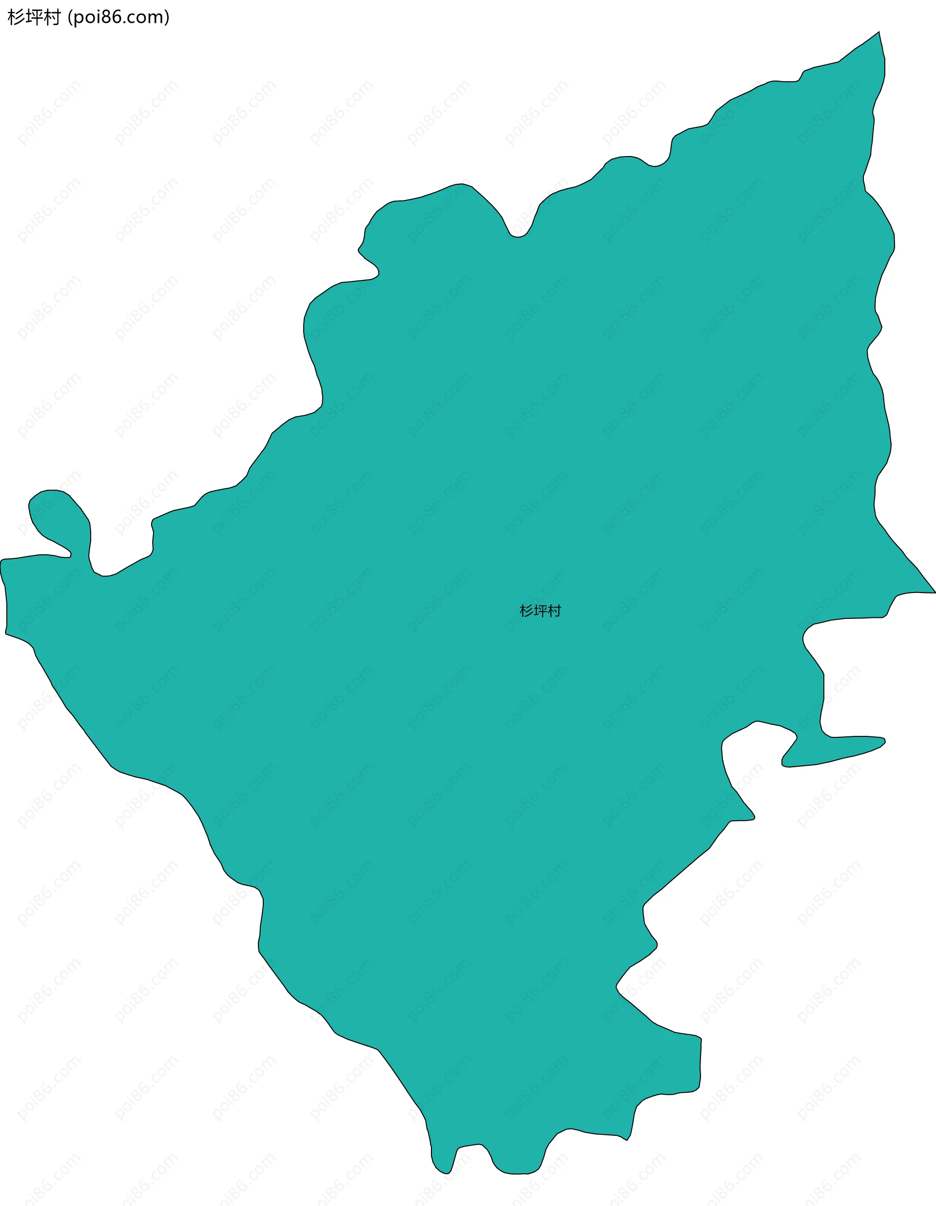 杉坪村边界地图