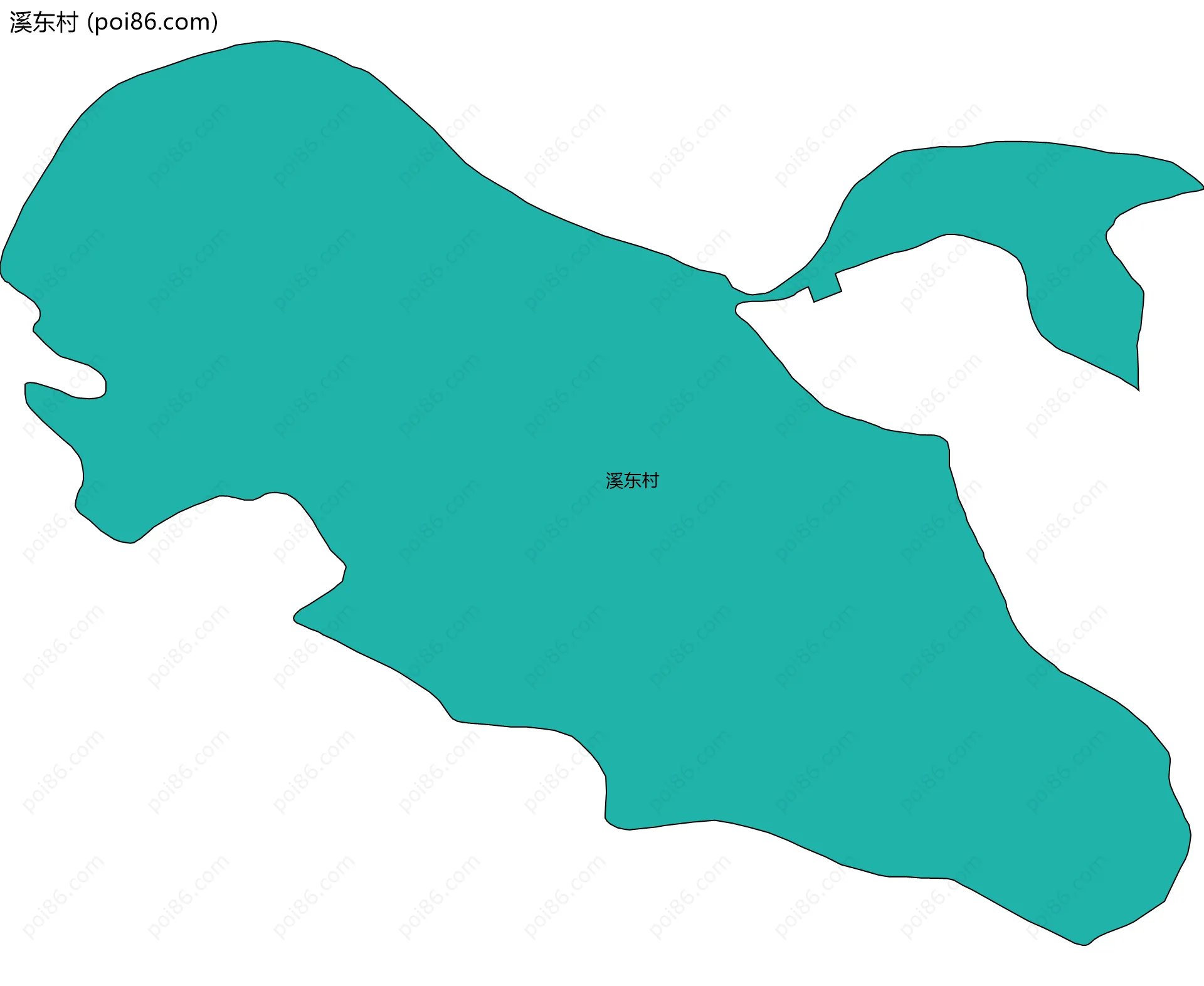 溪东村边界地图