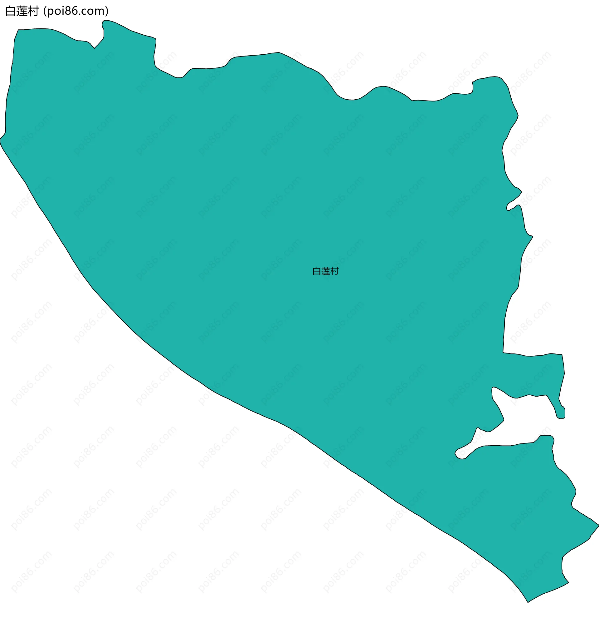 白莲村边界地图